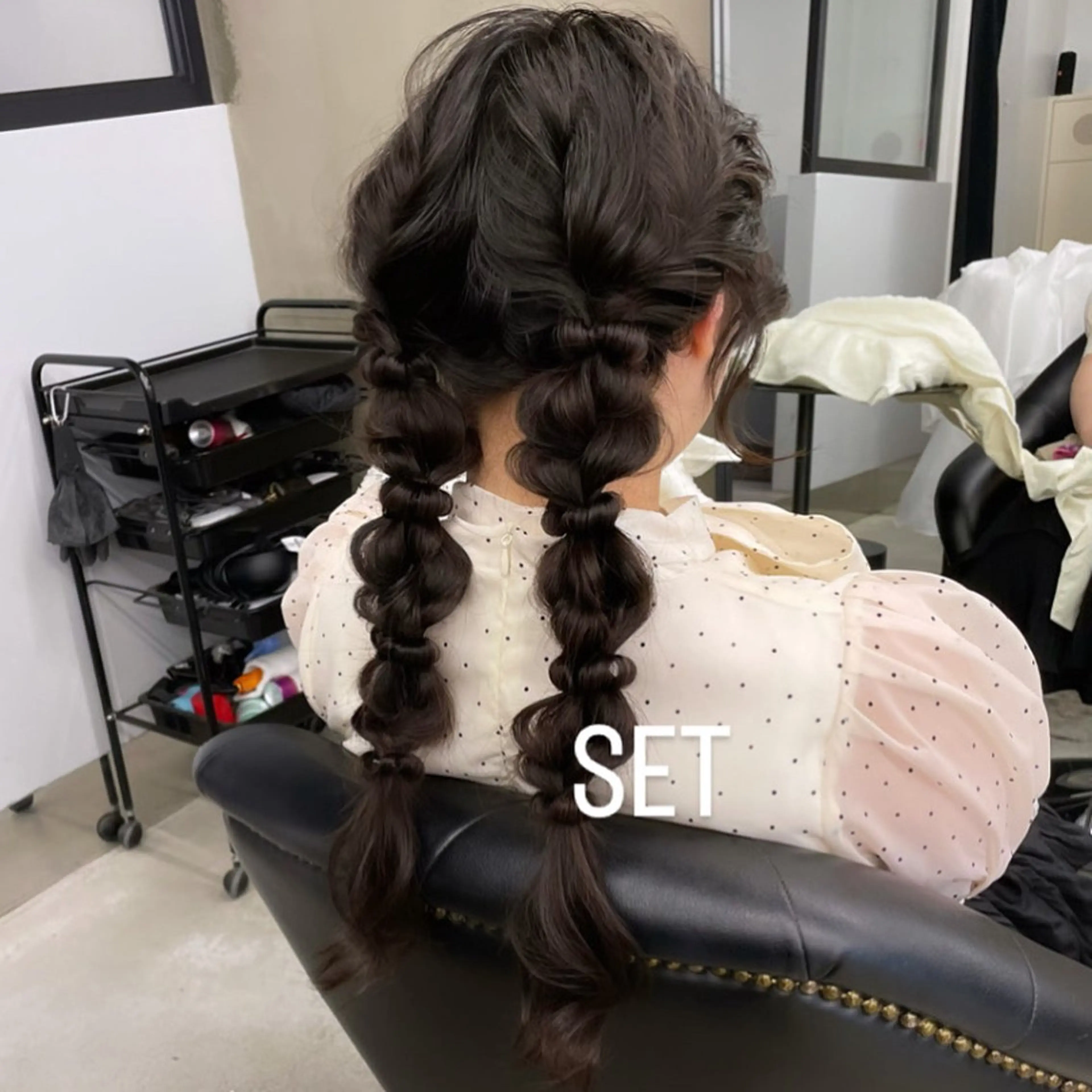 ロング ヘアアレンジ ヘアセット エクステ🩵ブリーチ 韓国ヘア🩵KAEのヘアスタイル