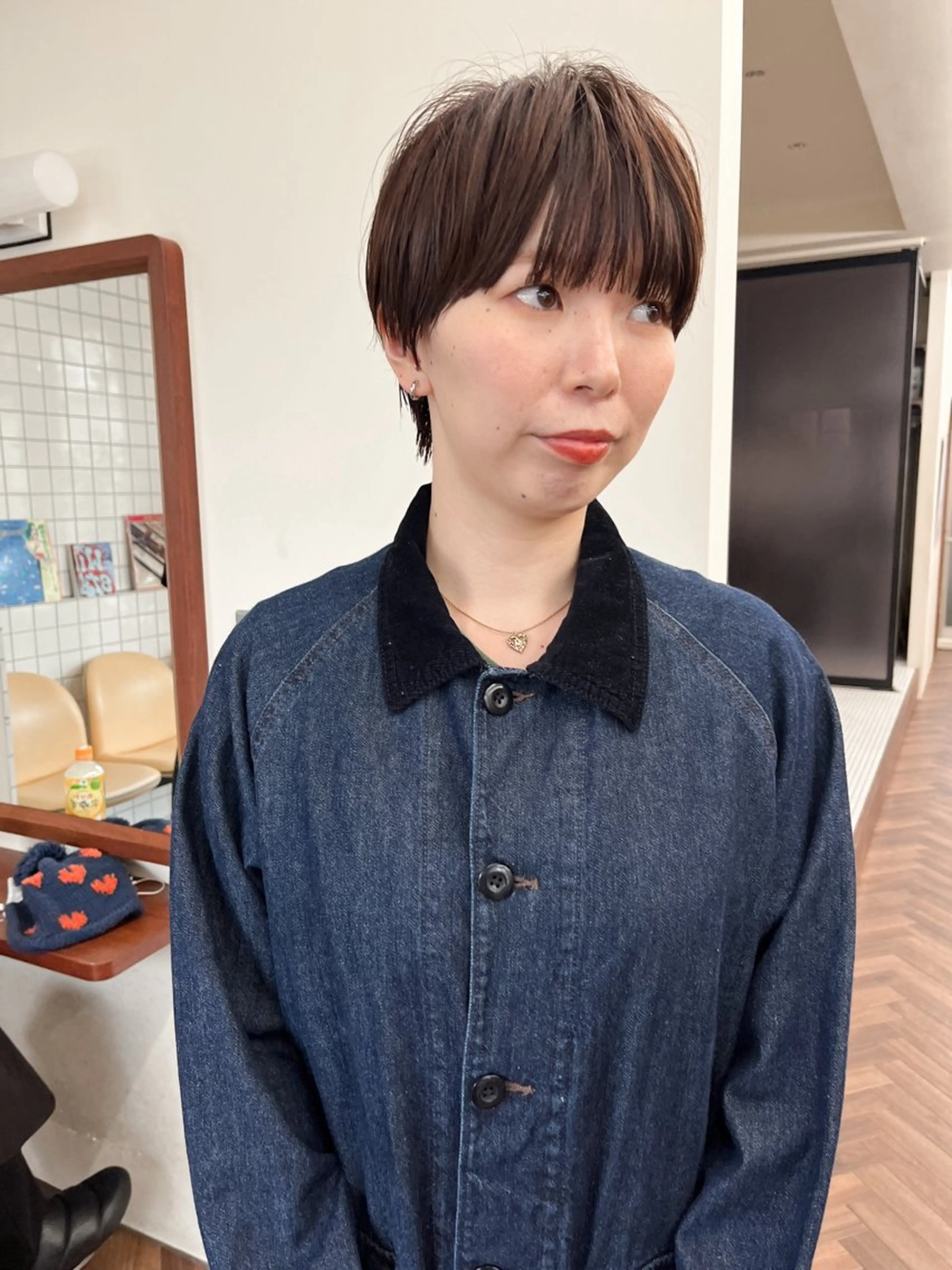 ショート カラー ショートヘア カット ヘアカラー ボブパーマ/パーマ ウルフパーマのヘアスタイル