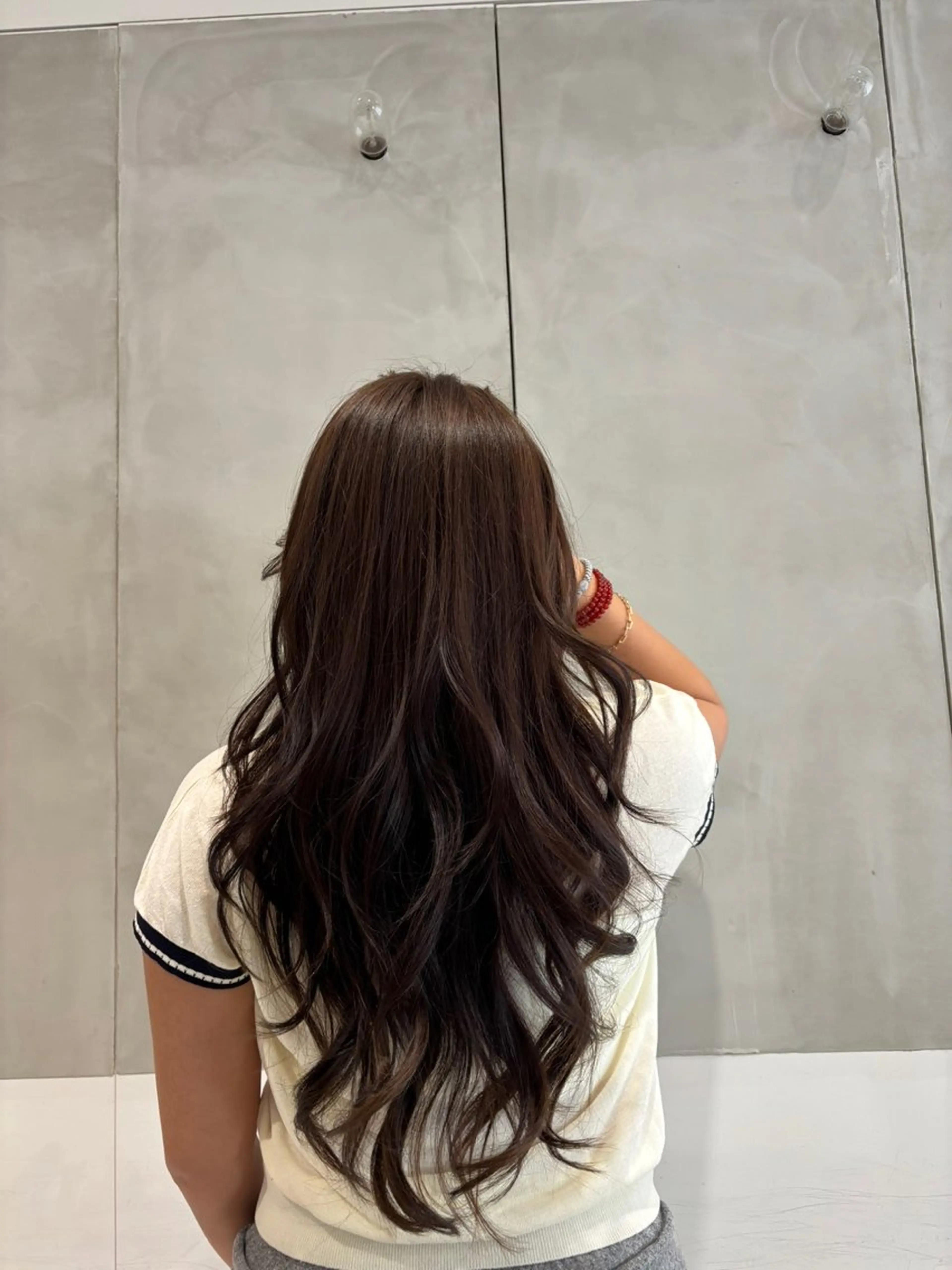 ロング カラー ヘアアレンジ ブラウンカラー チョコレートブラウン ヘアカラー 似合わせカットカラー 💎モエのヘアスタイル