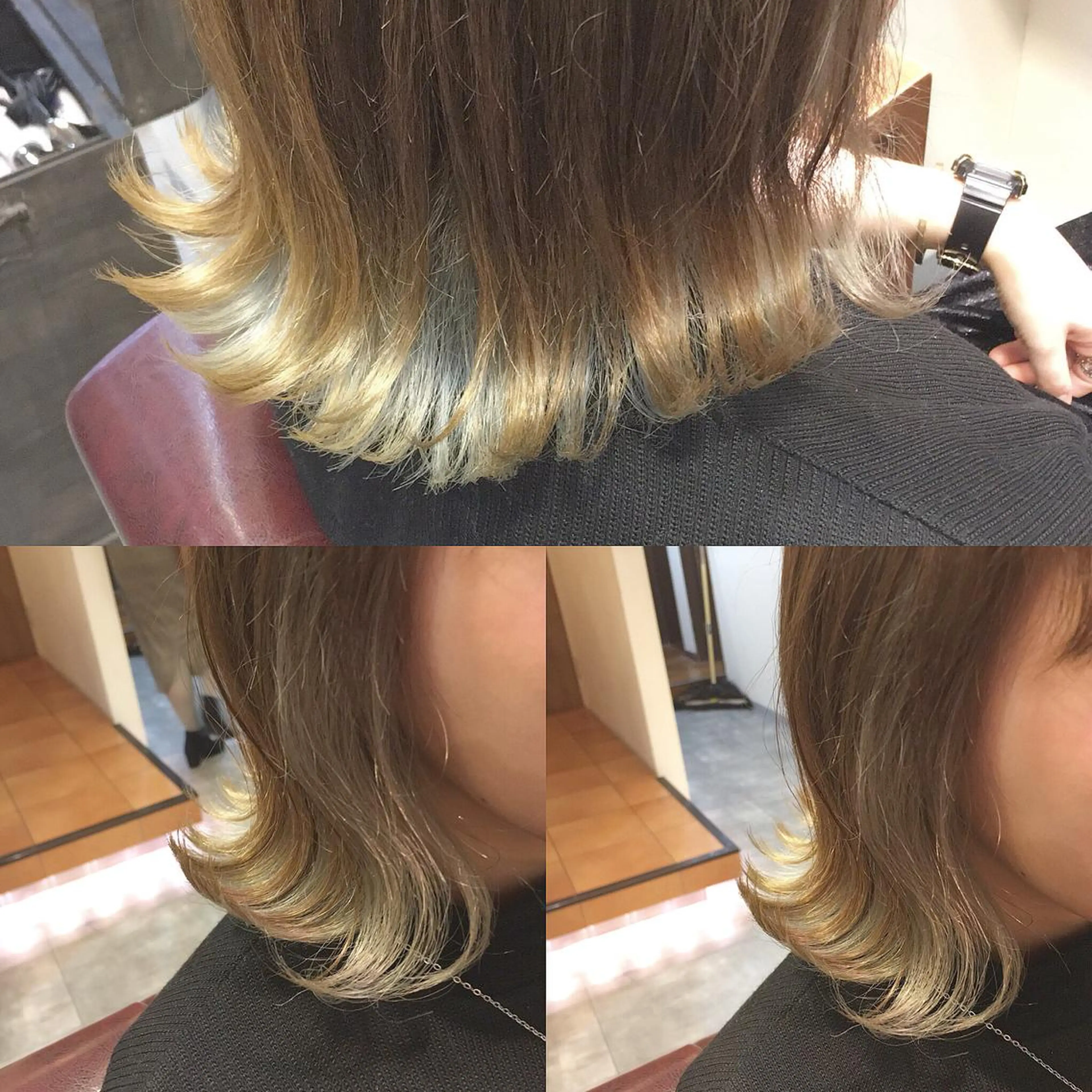 ミディアム カラー ベージュカラー イルミナカラー 外ハネヘア トリートメント hair salon Ranun髪質改善のヘアスタイル