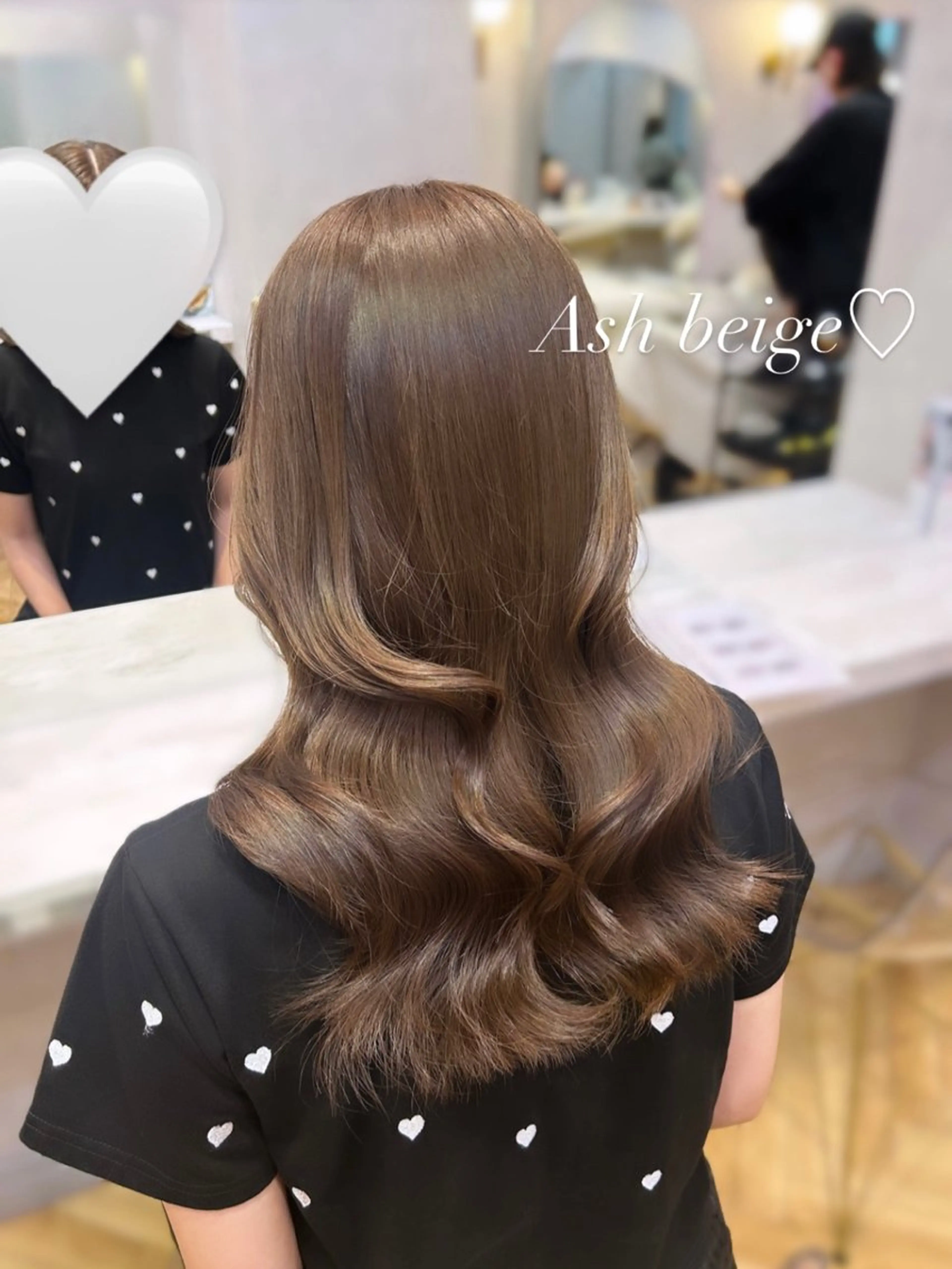 セミロング カラー ヘアアレンジ アッシュ ベージュカラー ブリーチ 透明感カラー ブリーチなしカラー 🩷韓国ヘア/ミディ アム🩷Maikaのヘアスタイル