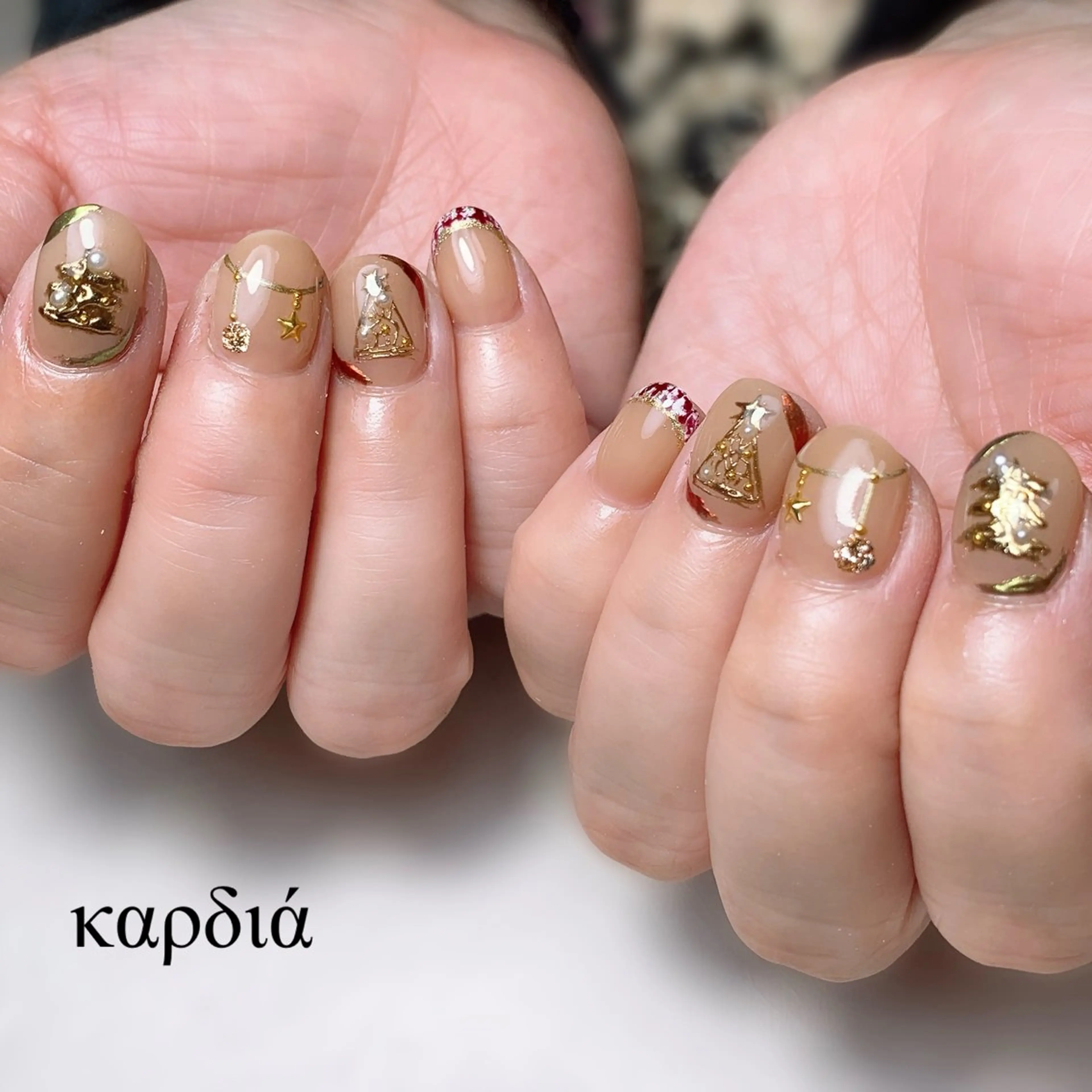 ネイル ハンドネイル καρδιά -ｶﾙﾃﾞｨｱ-のネイルデザイン