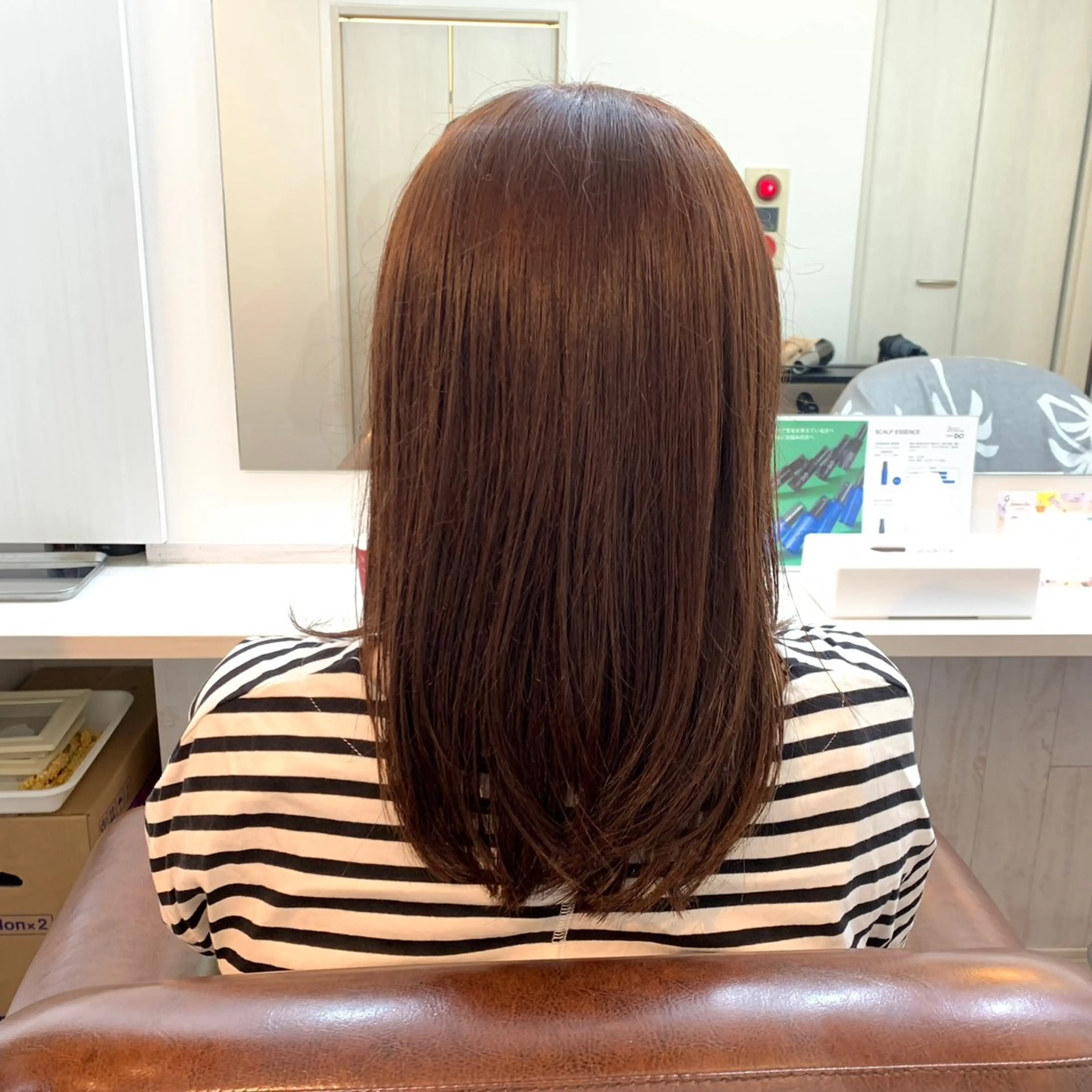 セミロング カラー ブラウンカラー ピンクカラー ピンクブラウン トリートメント カット ヘアカラー トリートメント elua kanekoのマツエク・マツパデザイン