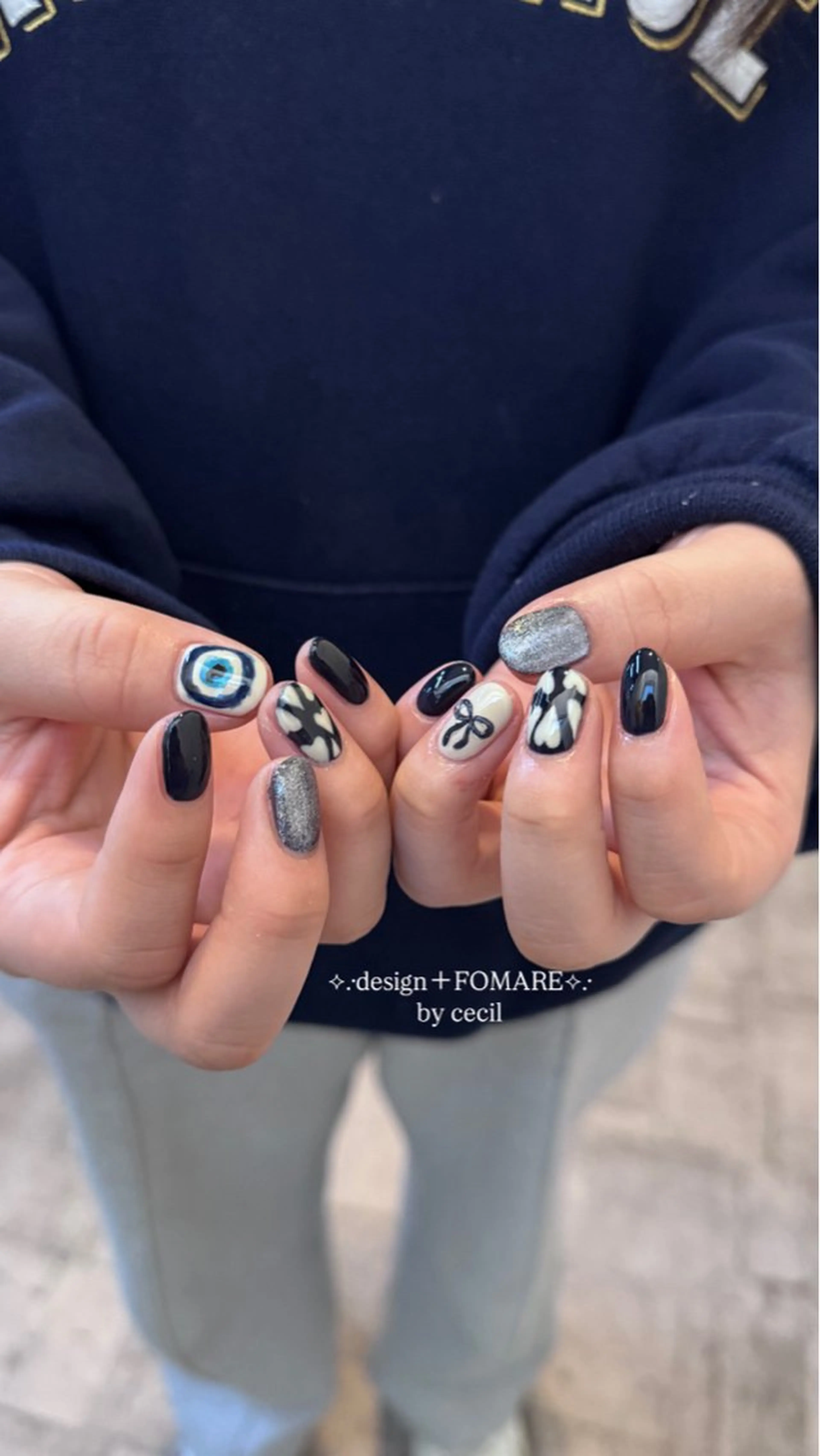 ネイル フレンチネイル 韓国ネイル マグネットネイル メンズネイル ニュアンスネイル ハンドネイル GRANDE大須 Cecil💜のネイルデザイン