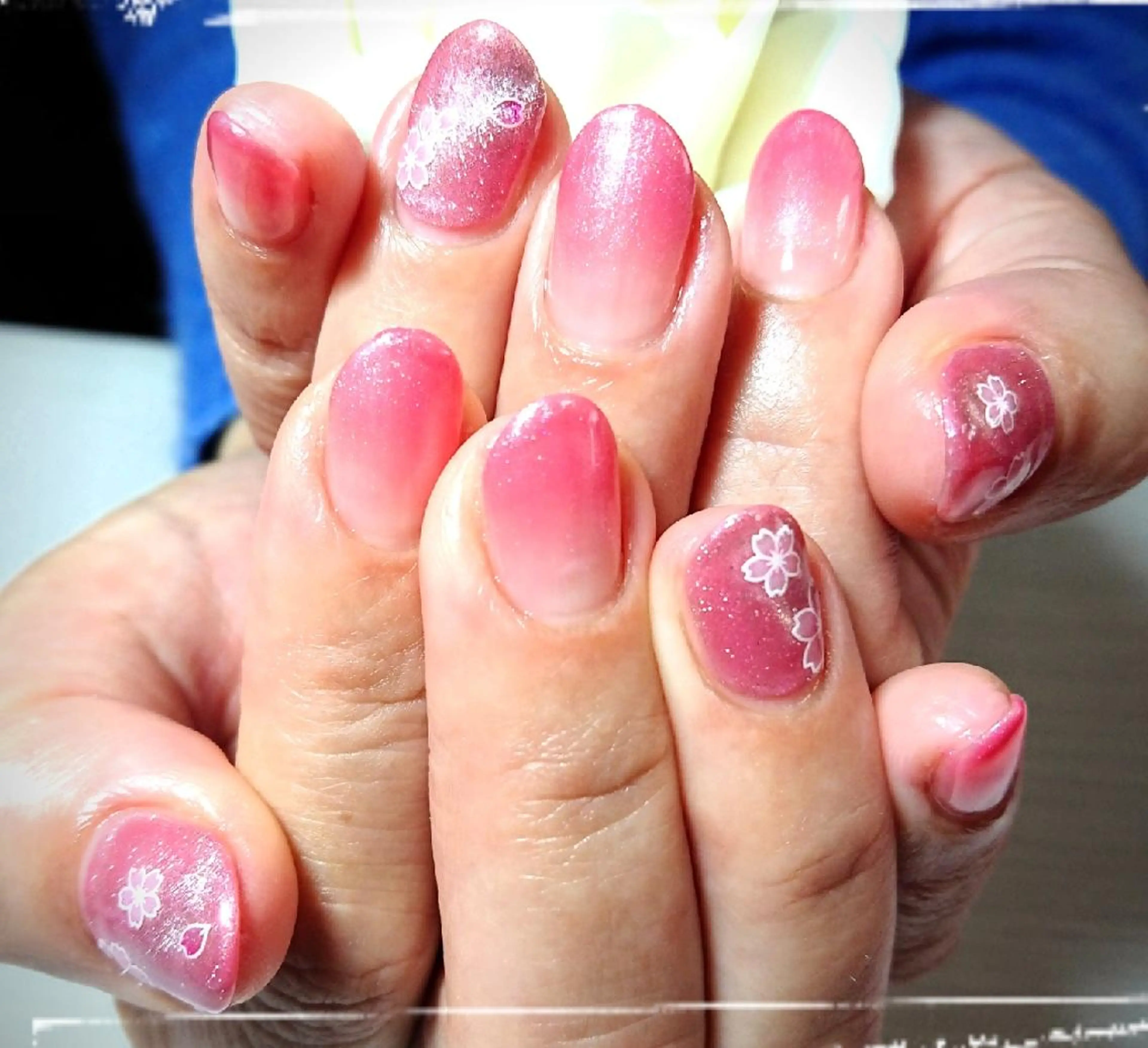 ネイル 桜ネイル マグネットネイル 林 珠里のネイルデザイン