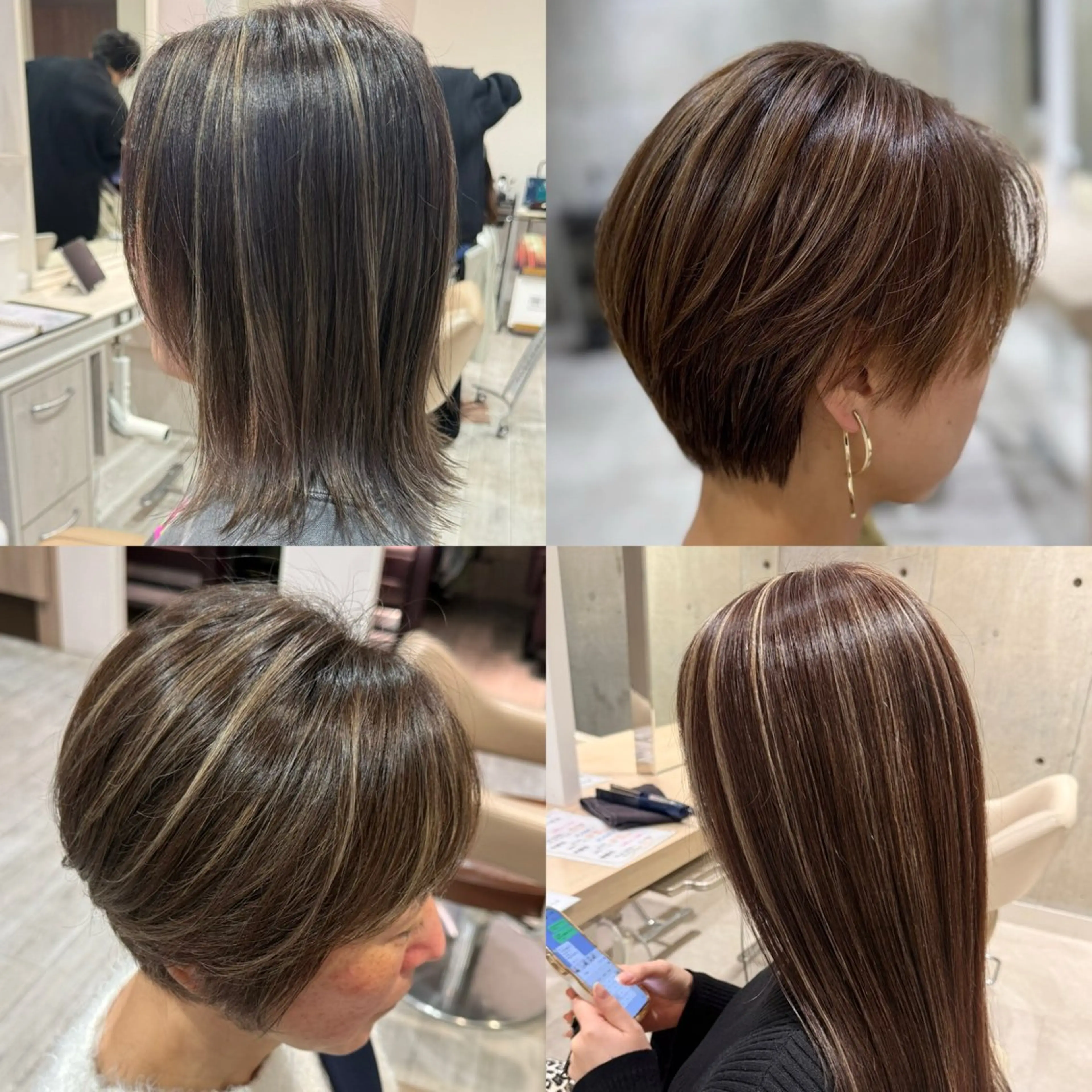 カラー カット ヘアカラー 白髪ぼかしデザイン ハイライト/宮本純登のヘアスタイル