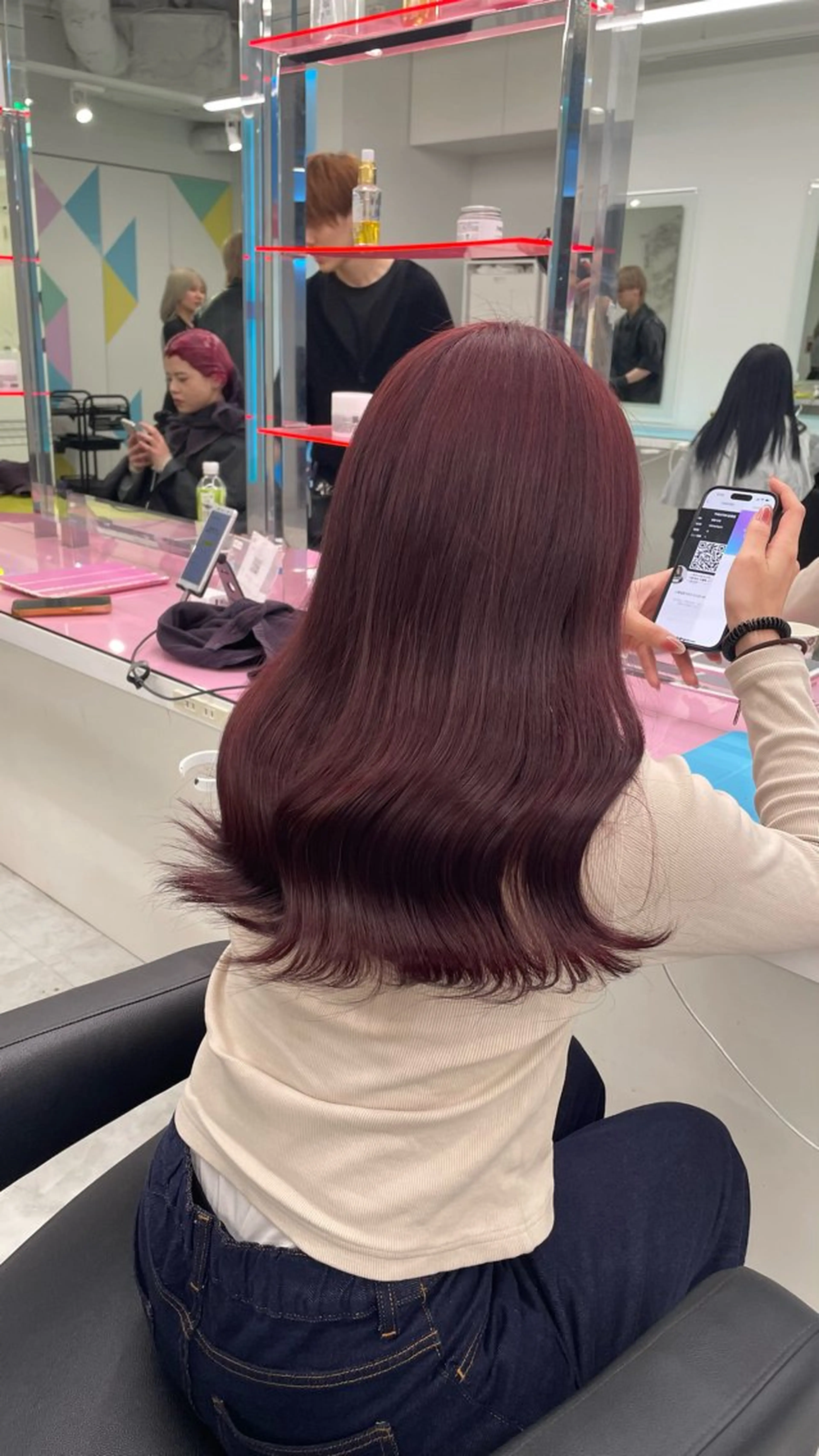 ロング カラー 中韓レイヤー/ ブラウン🤎はやとのヘアスタイル