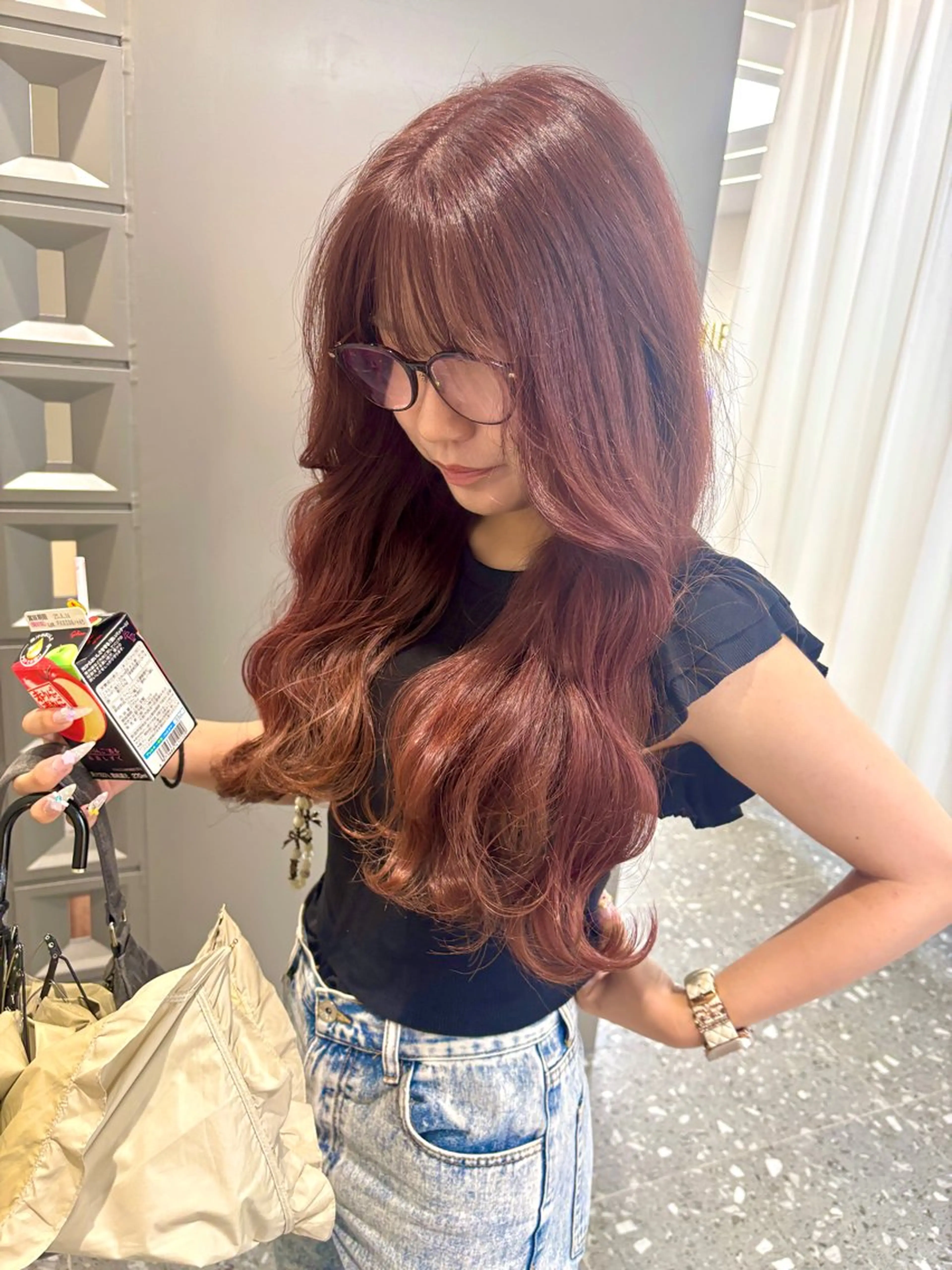 ロング カラー カット ヘアカラー トリートメント 🫧 栄ハイトーン Yasuyo🫧のヘアスタイル