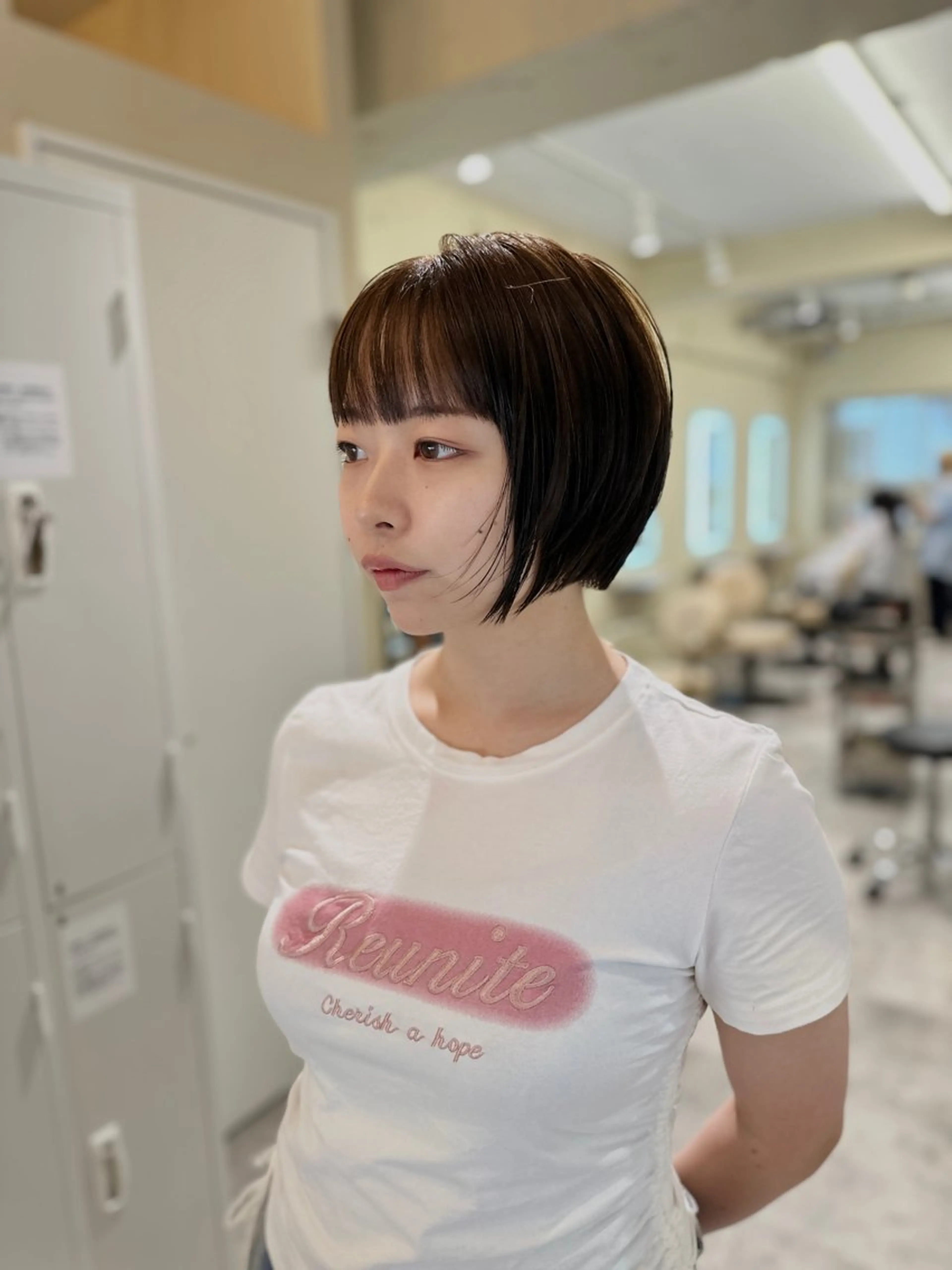 ショート カラー 似合わせカット ショートヘア カット ヘアカラー トリートメント opus 店長大和 レイヤー/赤み消しのヘアスタイル