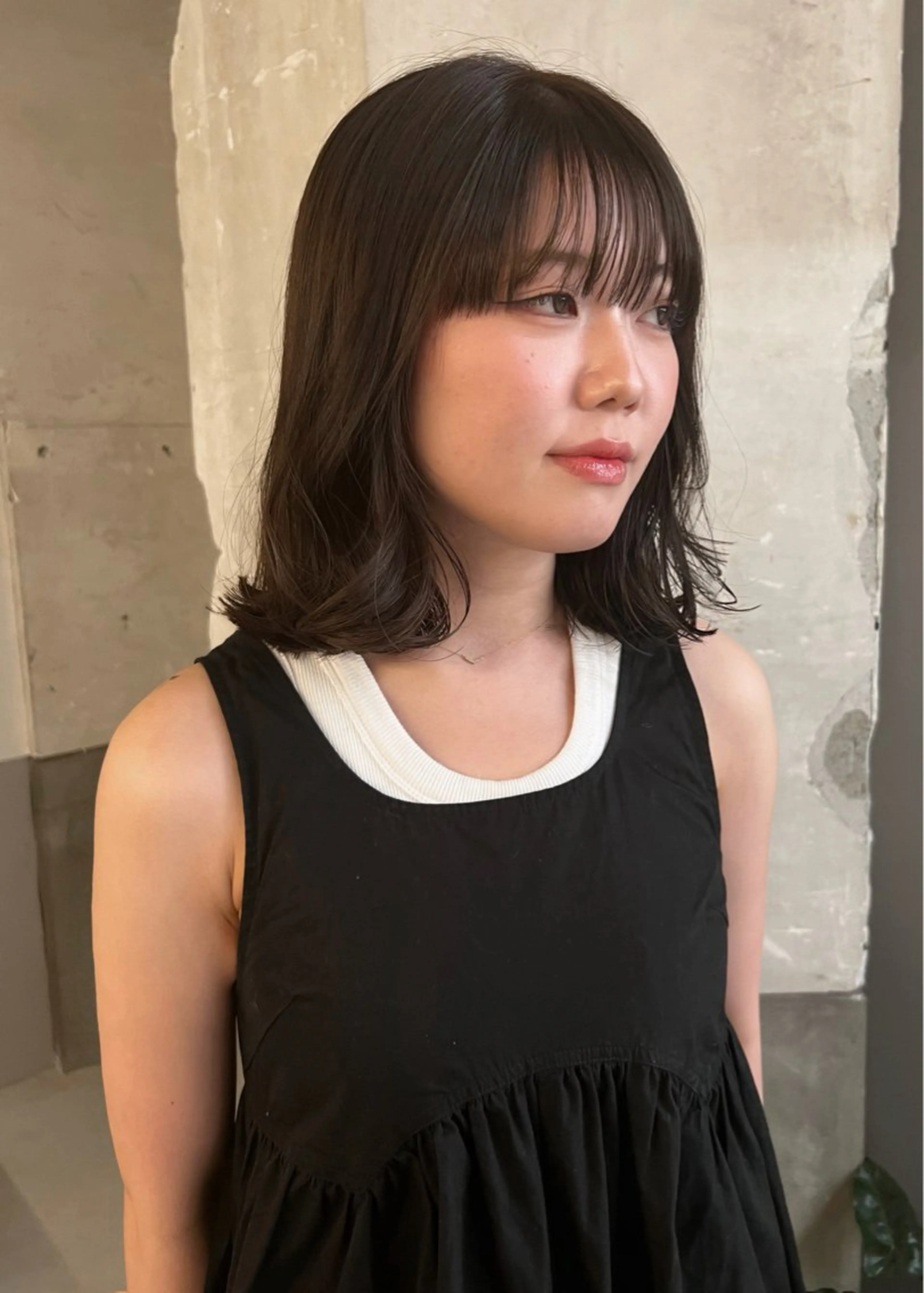 ミディアム カット ヘアカラー the hinc所属・miyu /大阪 /レイヤーカットのヘアスタイル