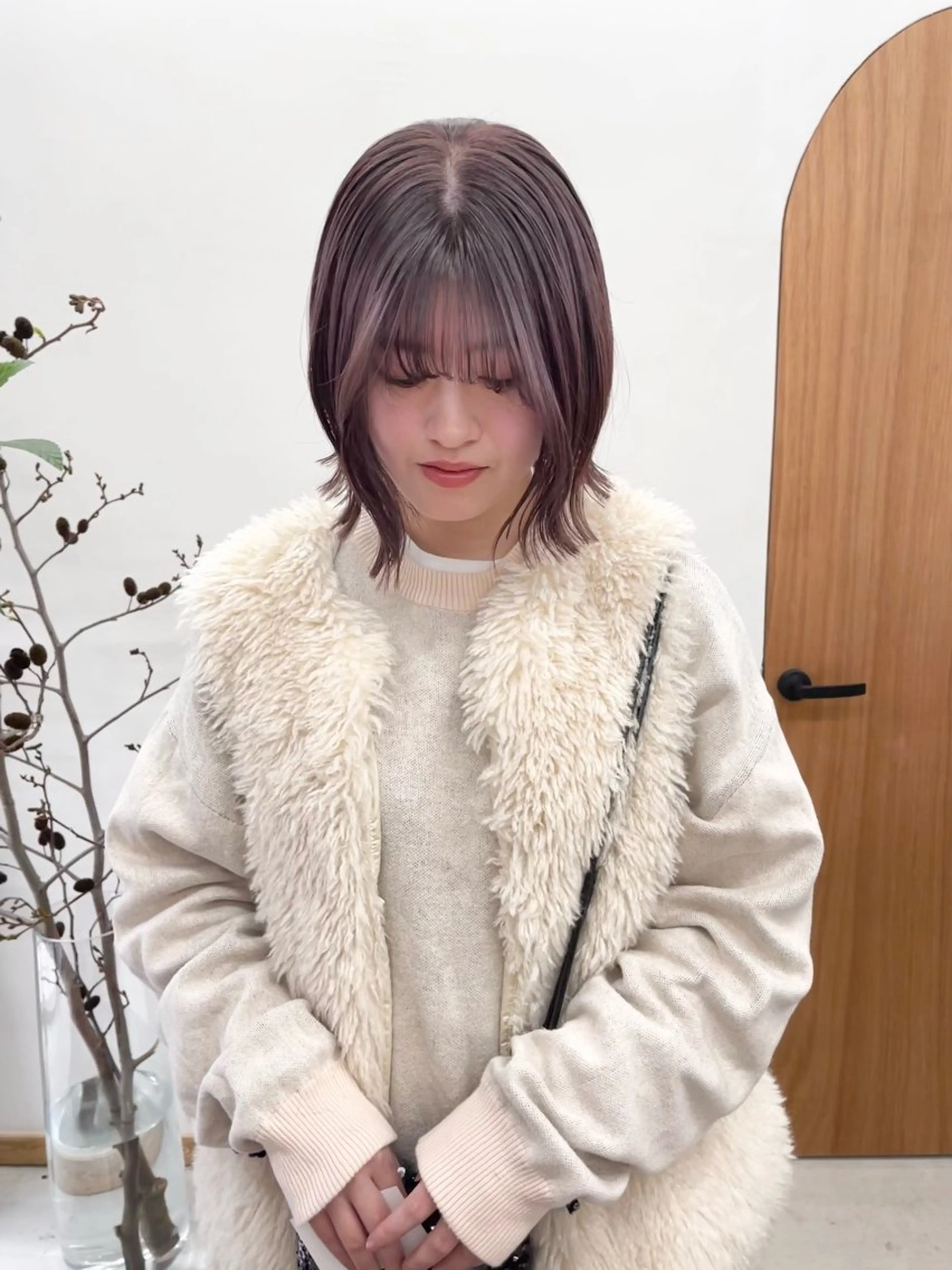 ショート カラー ヘアアレンジ ブリーチ esu西梅田所属・ena/ブリーチなし 透明感・レイヤー🎀のヘアスタイル