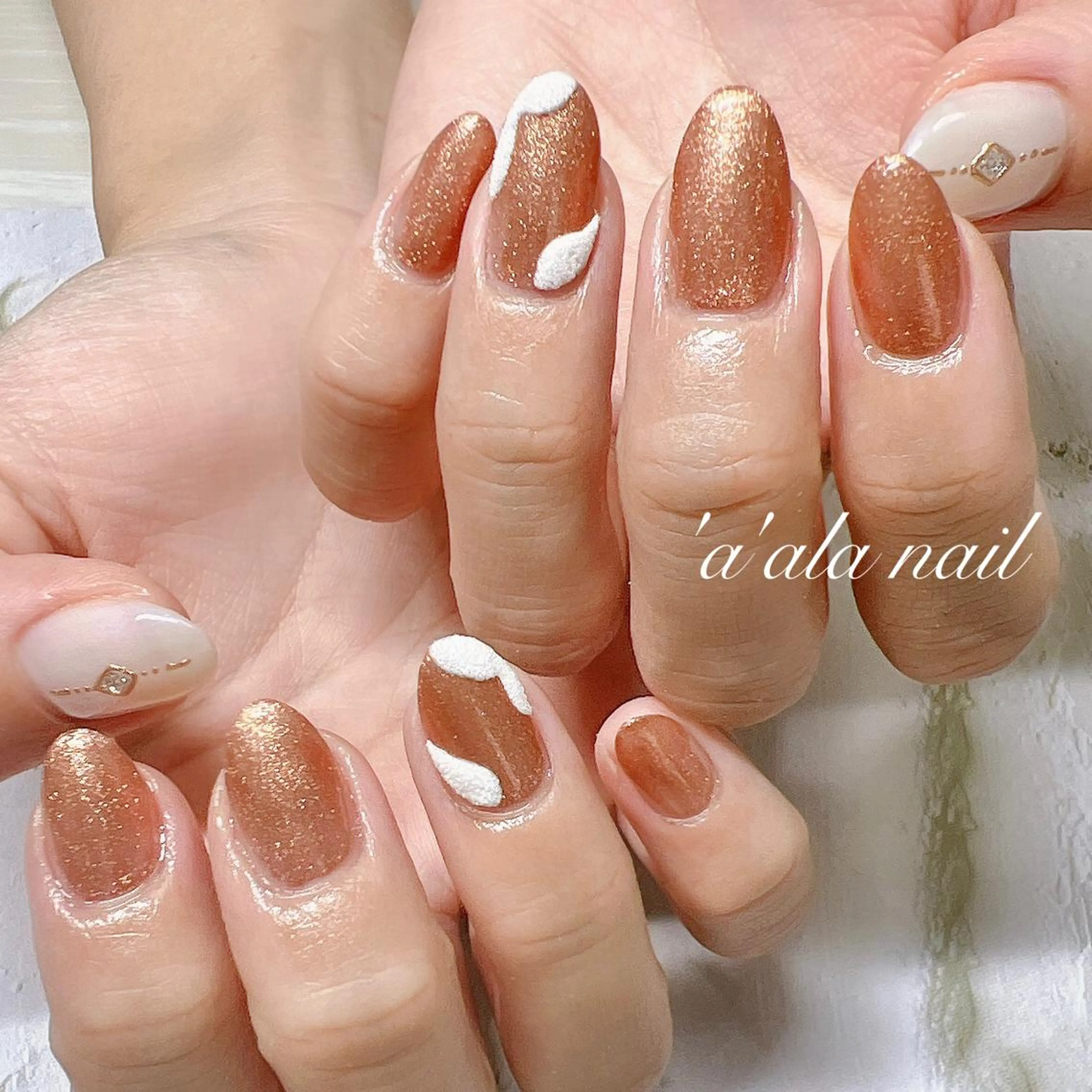 ネイル アートネイル シンプルネイル 'a'ala nailのネイルデザイン