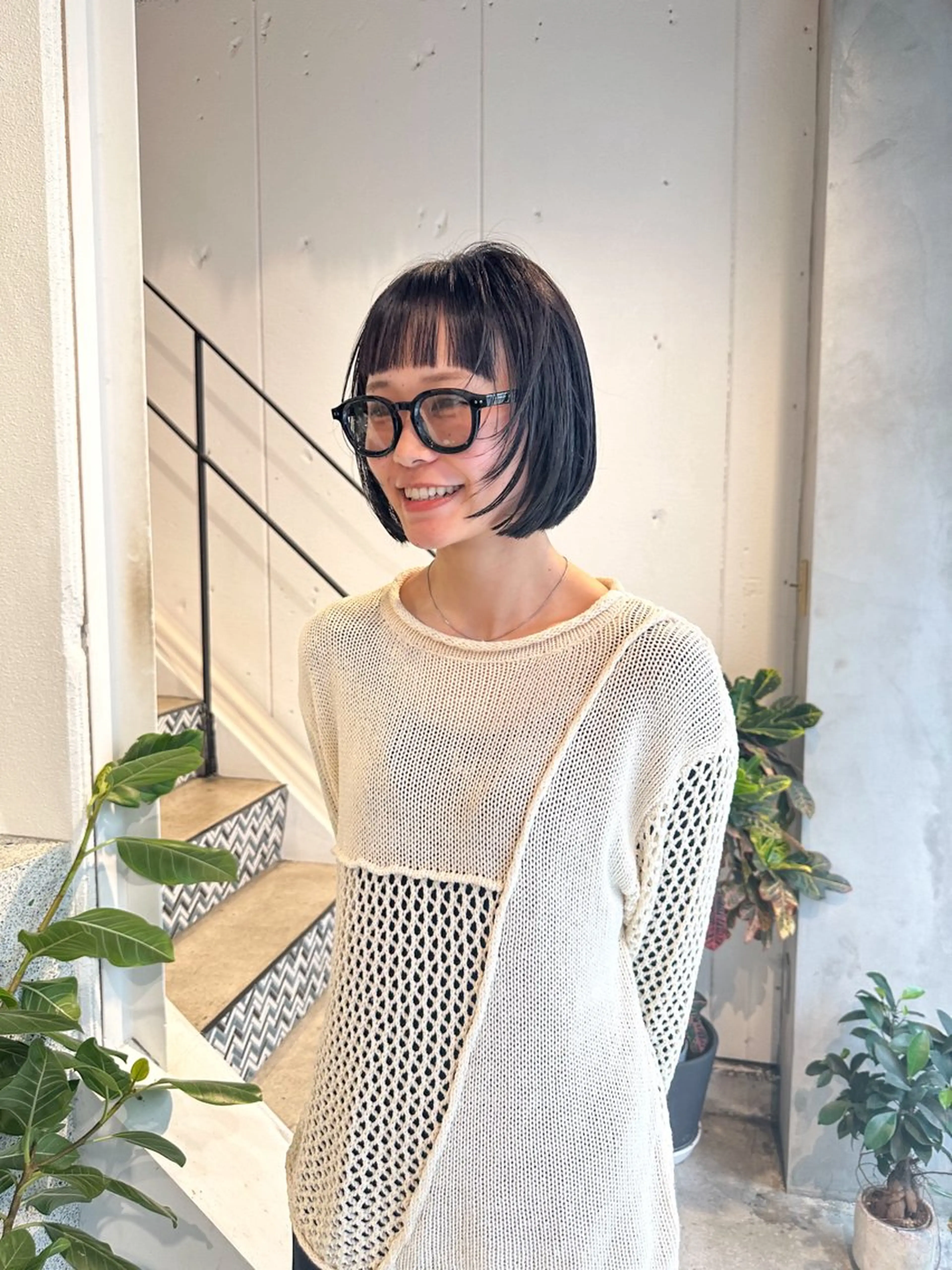 ショート ボブ 顔まわりレイヤー レイヤーカット 栄/レイヤーカット /オリーブ/傑🦥のヘアスタイル