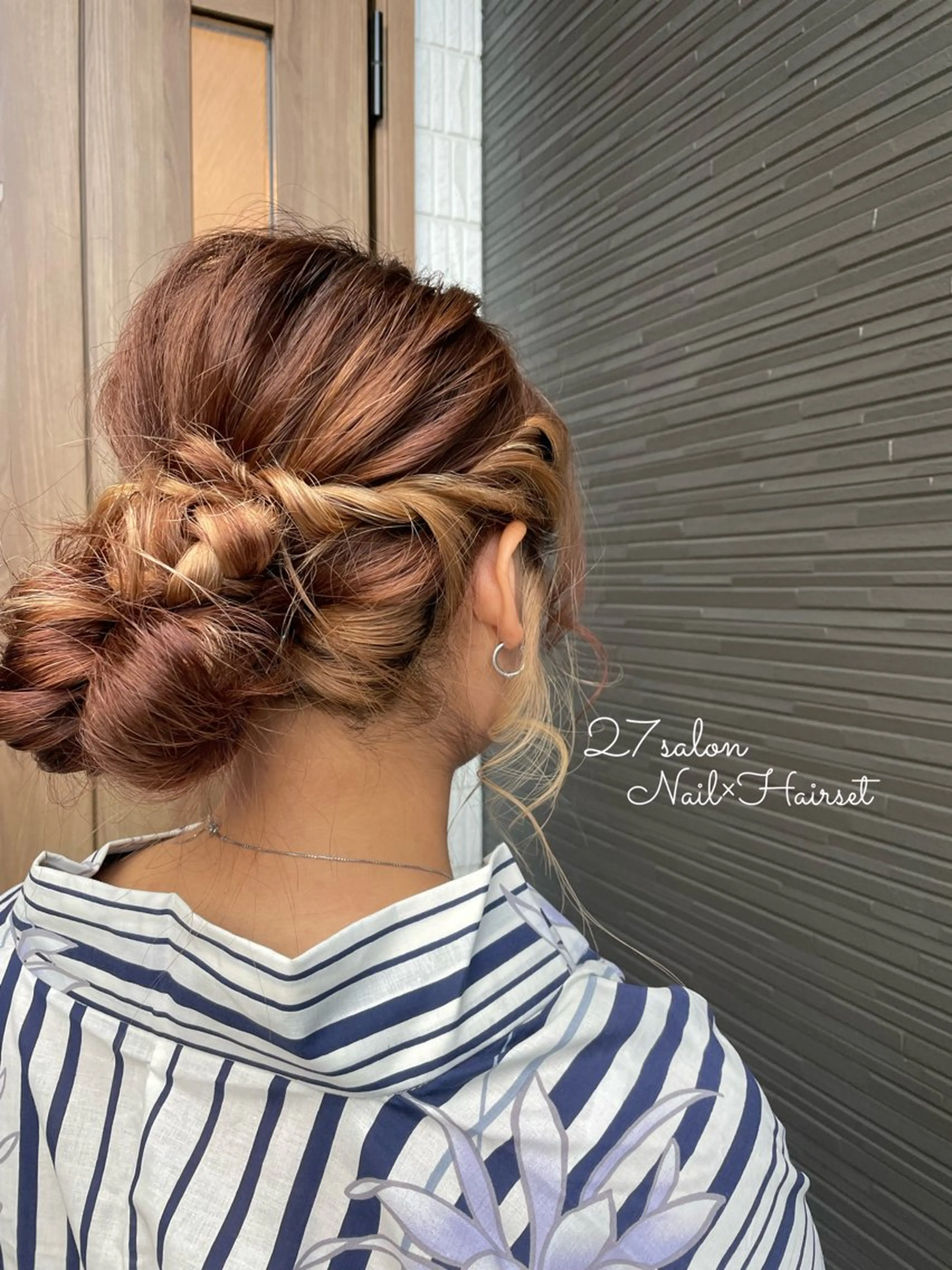 ヘアアレンジ 浴衣 着付け 27salon yuinaのネイルデザイン