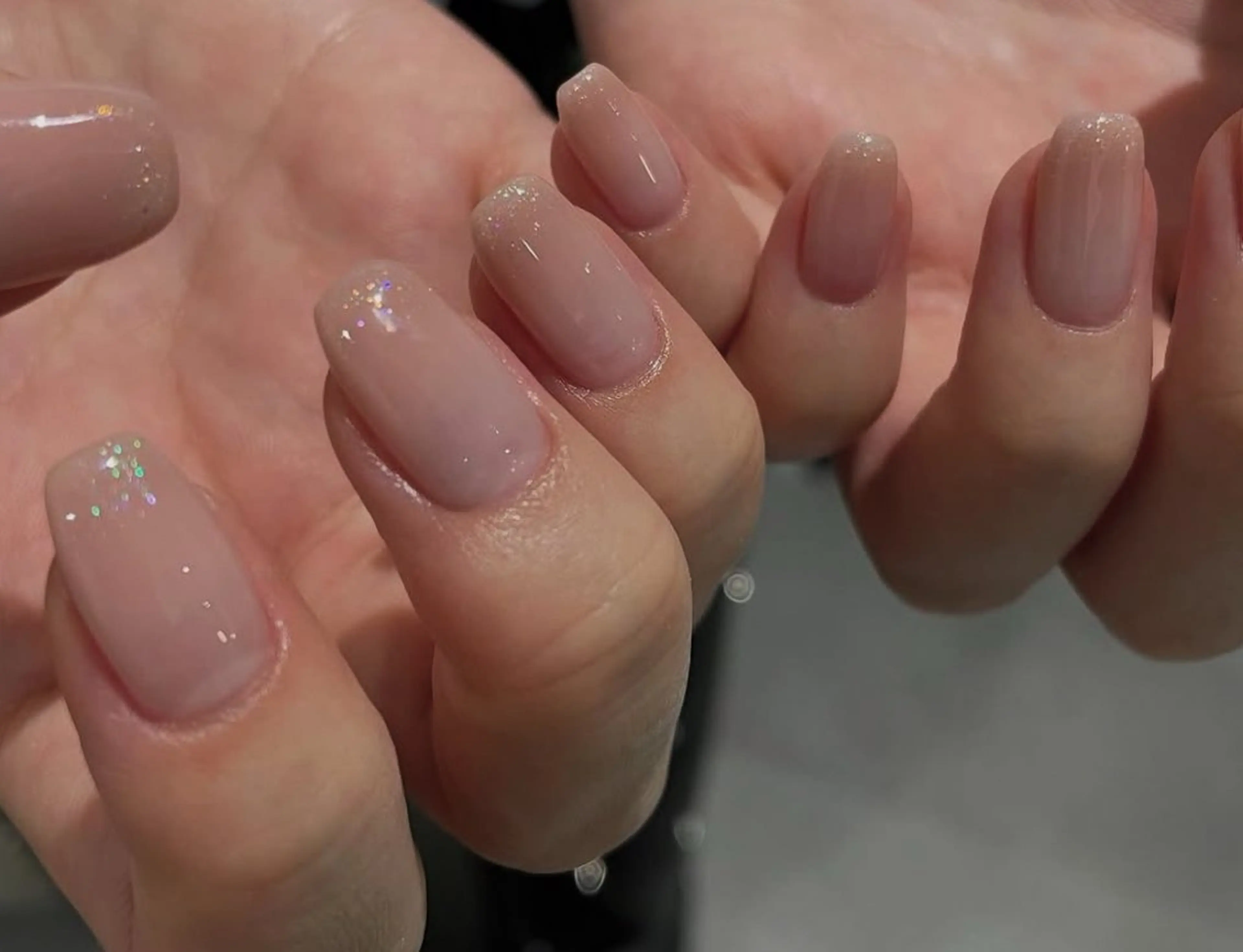 ネイル キラキラネイル ラメ(グリッター) ニュアンスネイル オフィスネイル ワンカラーネイル ハンドネイル tamu nail 金町のネイルデザイン