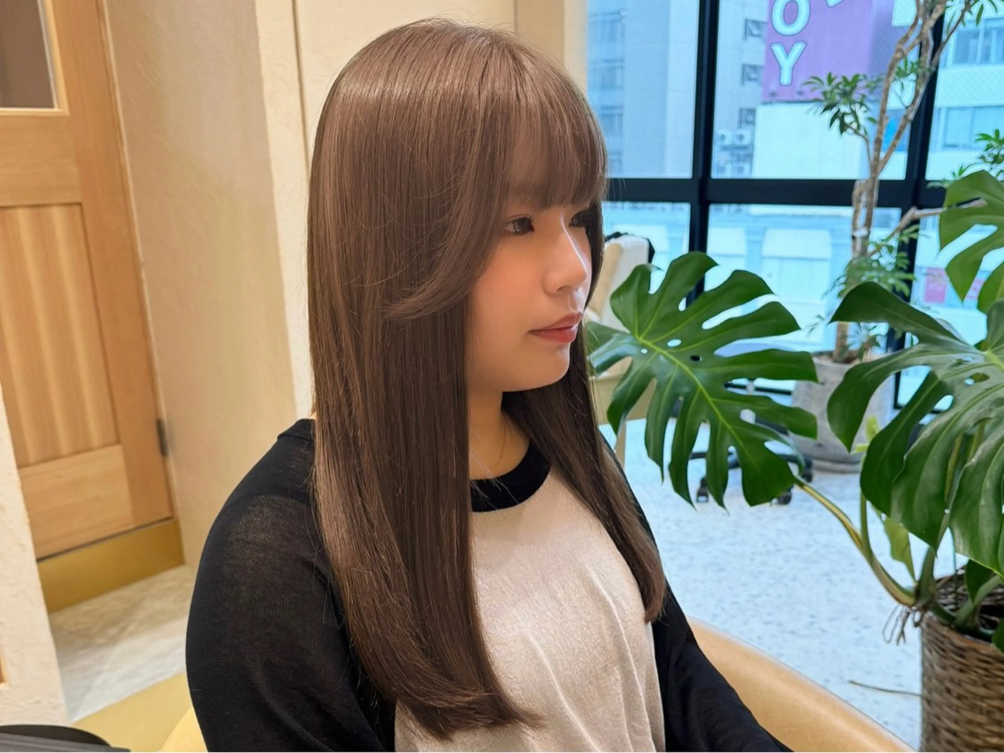 ロング カラー カット ヘアカラー トリートメント 韓国レイヤー/髪質 改善/縮毛🤍吉田のヘアスタイル