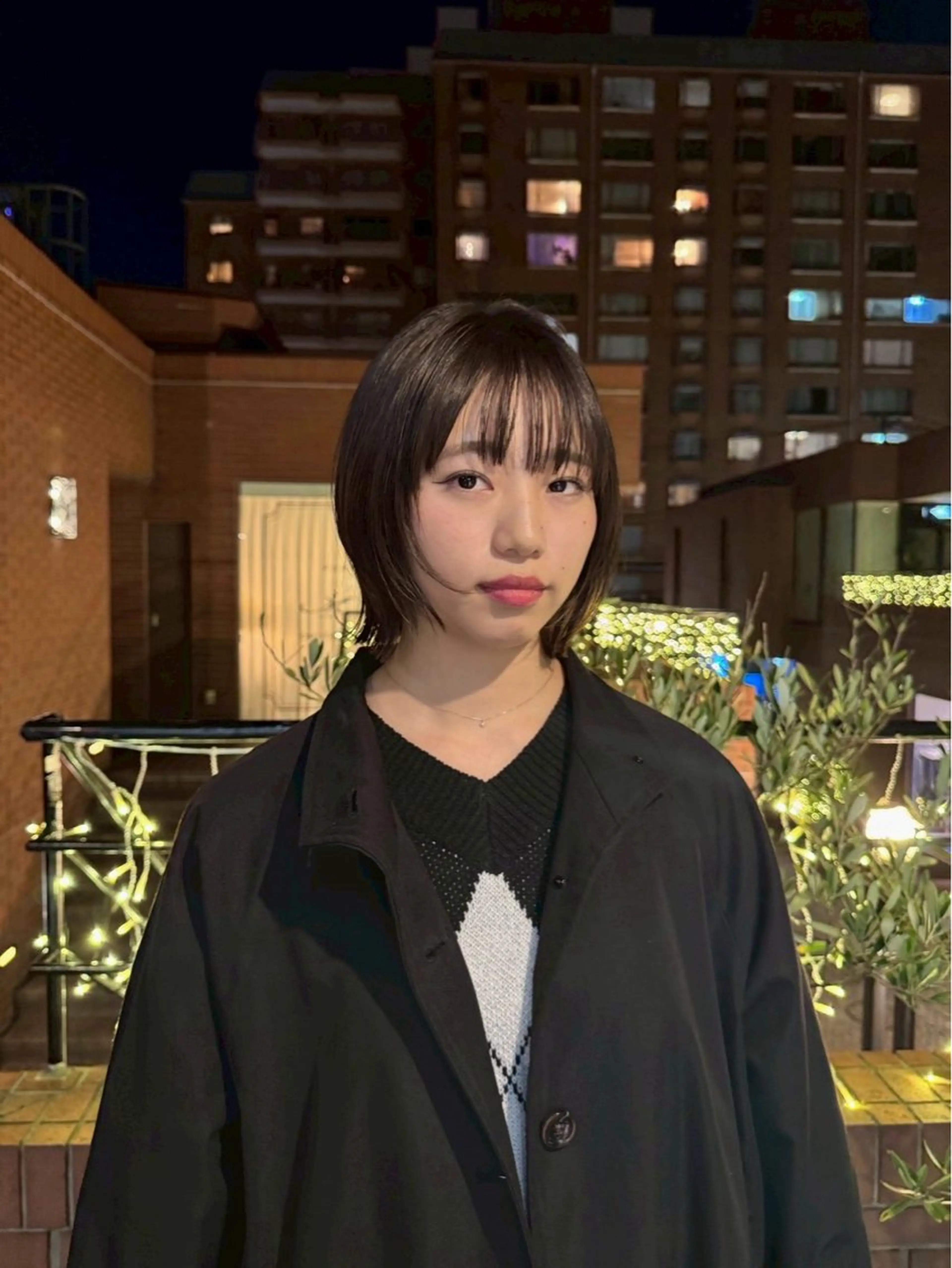 ショート ショートボブ ボブ ショートヘア トリートメント カット yui/透明感カラー /コテ巻き風パーマのヘアスタイル