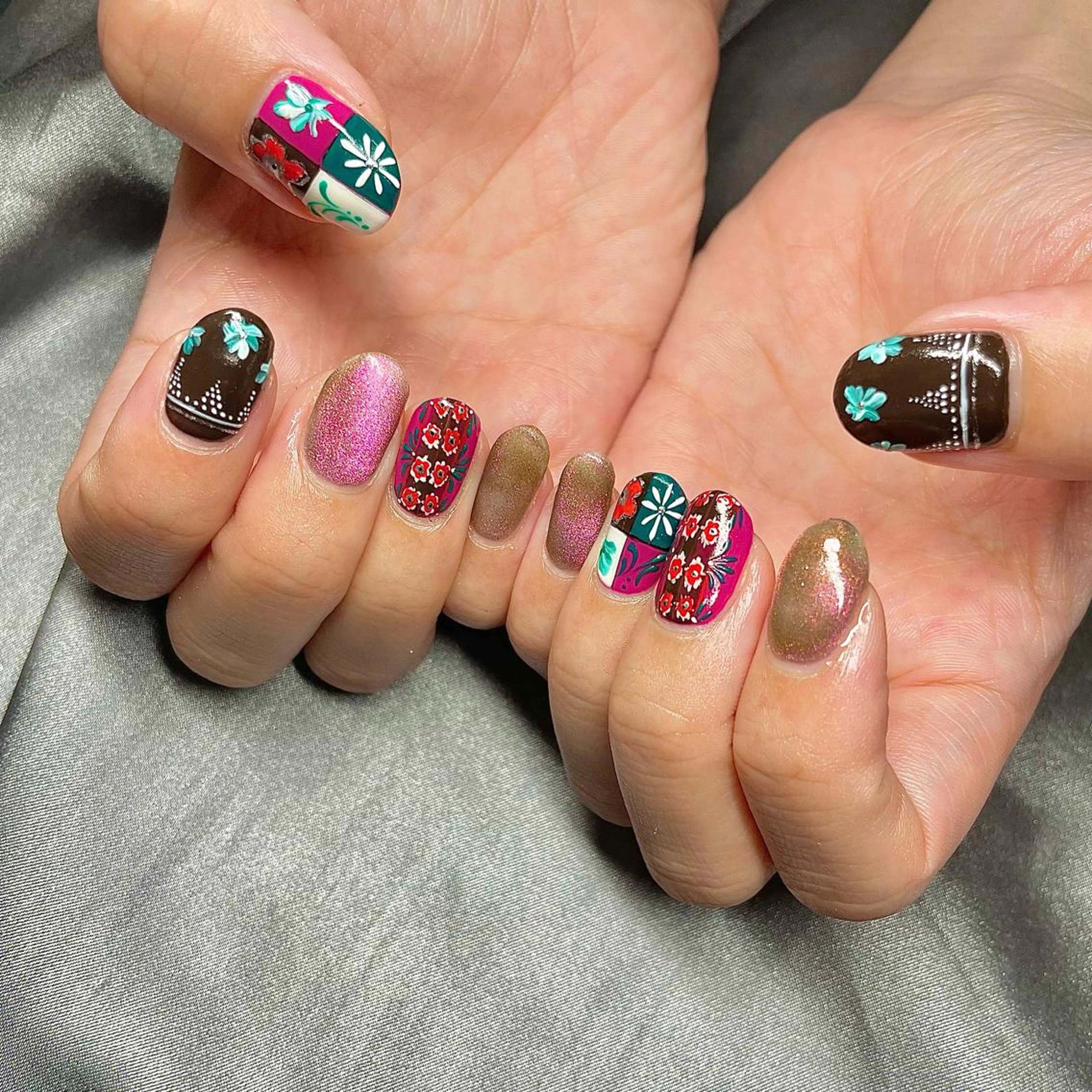 ショート カラー パーマ ヘアアレンジ メンズ キッズ ネイル マツエク・マツパ アイブロウ アートネイル nail&eye Aoのマツエク・マツパデザイン