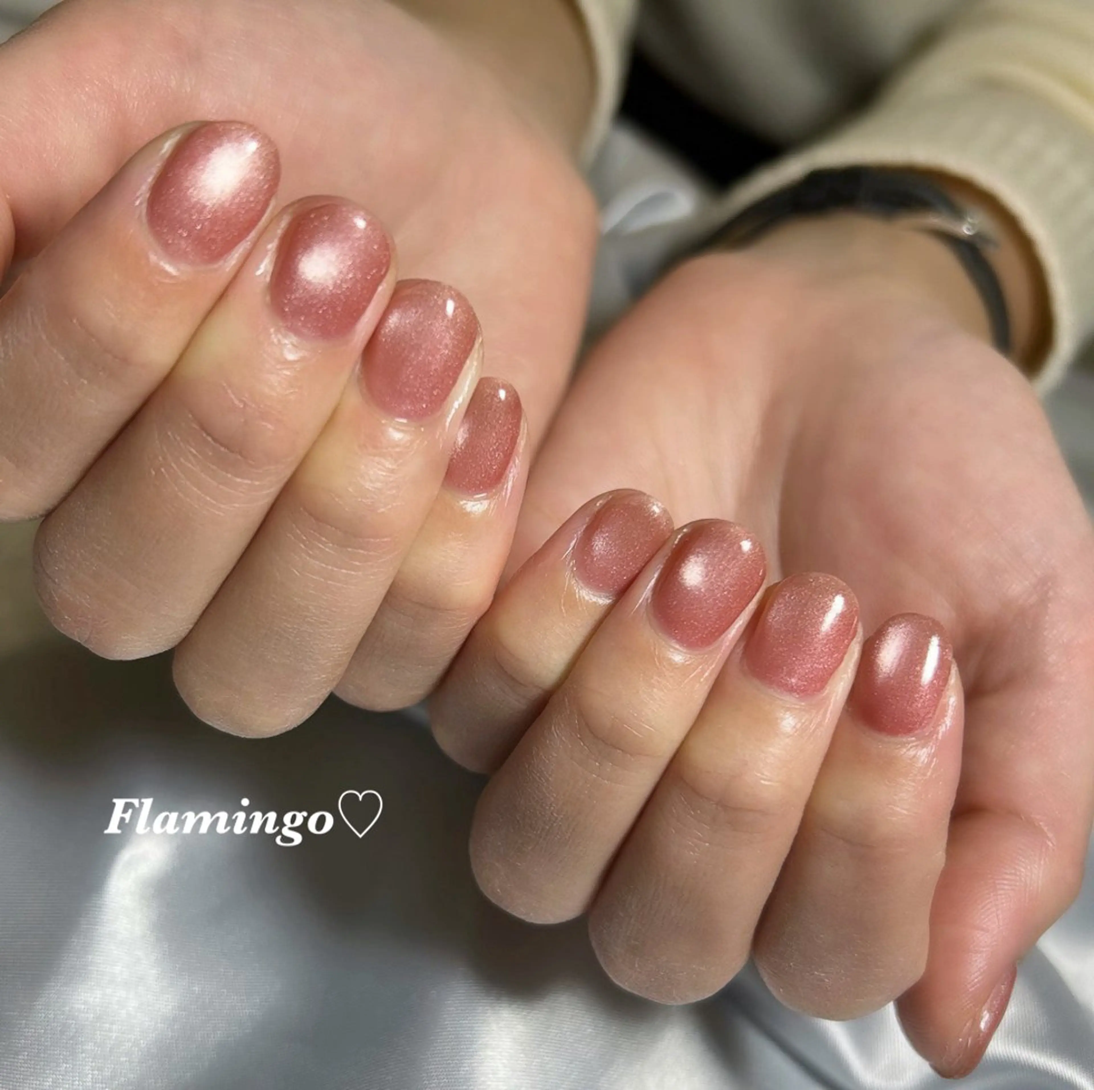 ネイル マグネットネイル オフィスネイル シンプルネイル 春ネイル ハンドネイル 40代からの爪を守る ×ケア重視サロン♡のネイルデザイン