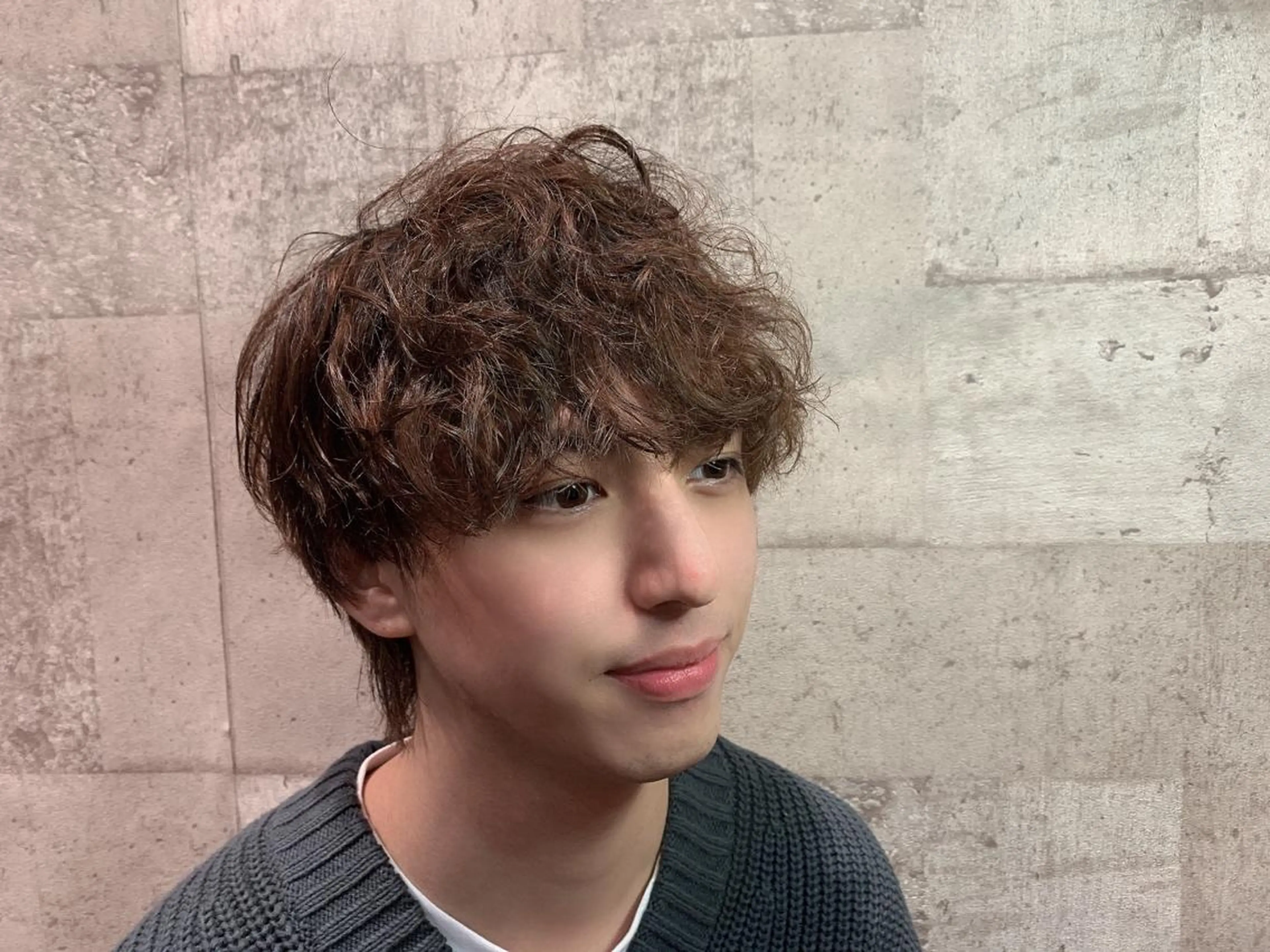 カラー パーマ メンズ マッシュウルフ マッシュ メンズパーマ メンズウルフカット ウルフカット 小野寺空也✂️ 似合わせショートのヘアスタイル