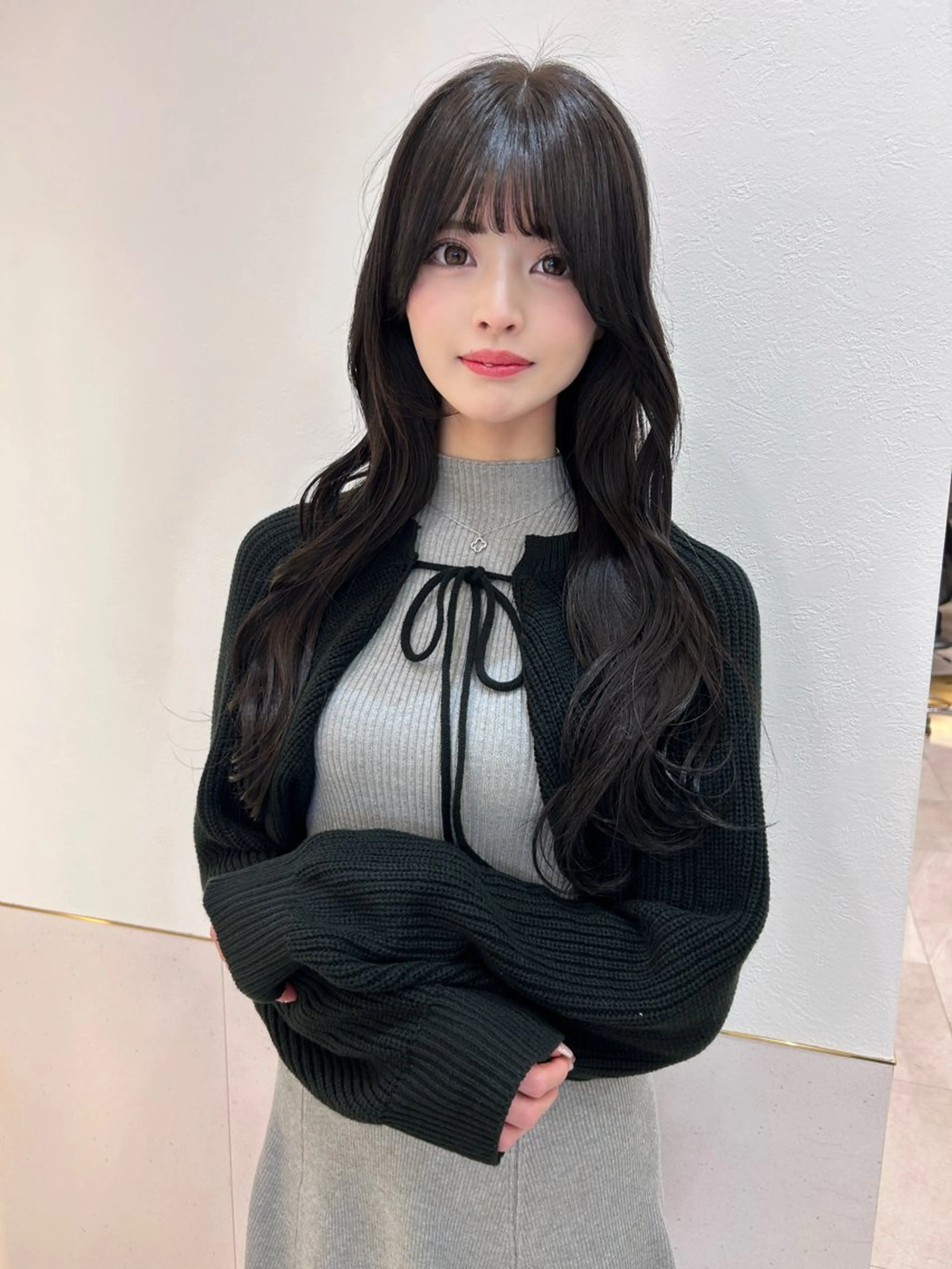 ロング 顔まわりレイヤー 顔周りカット 韓国風ヘア レイヤーカット カット トリートメント ボブ/レイヤーボブ/ 髪質改善/梶川 夏季のヘアスタイル