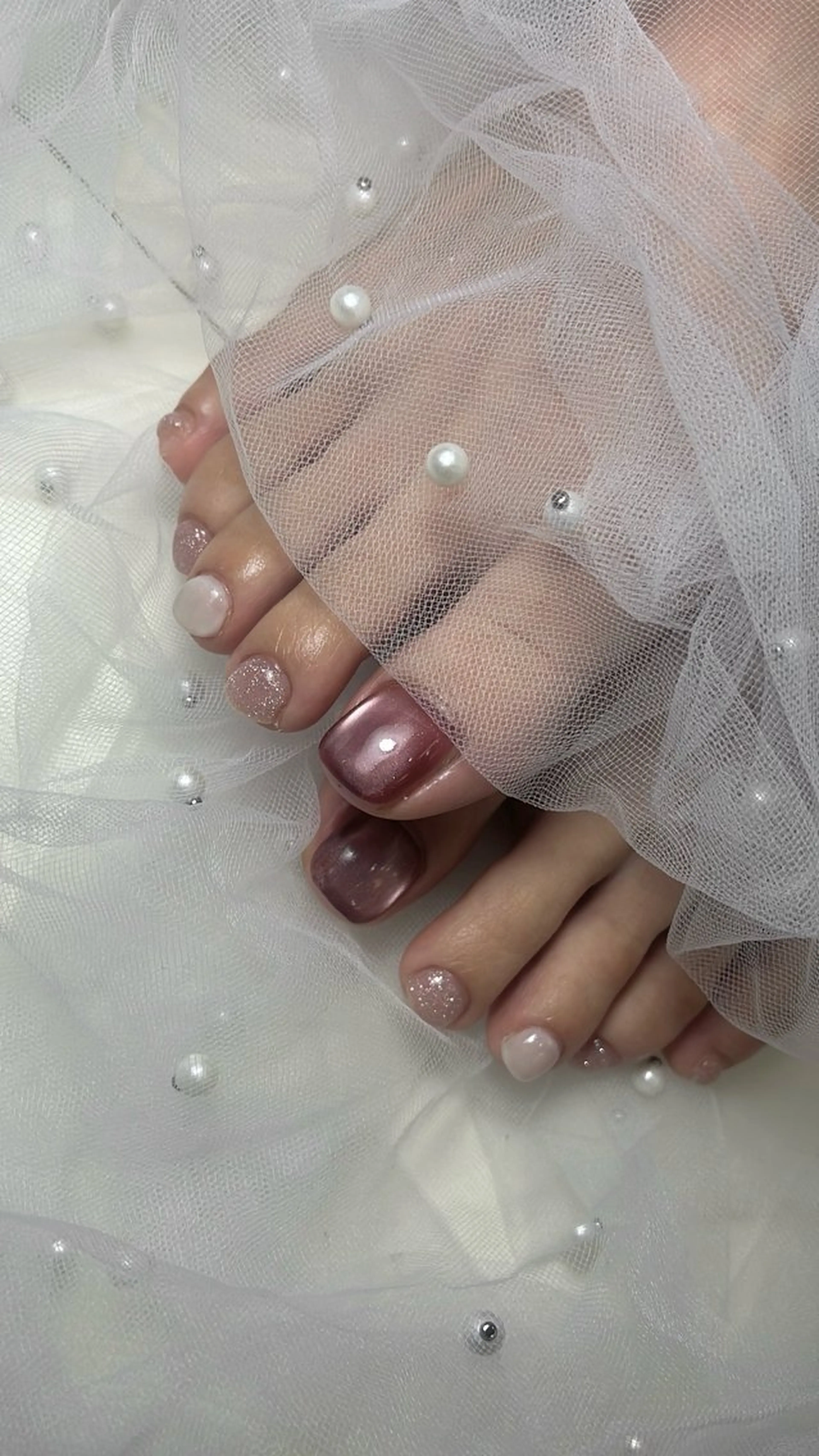 ネイル ニュアンスネイル シンプルネイル フットネイル SAKU  nail[サクネイル]所属・SAKU nail 作島茜のネイルデザイン