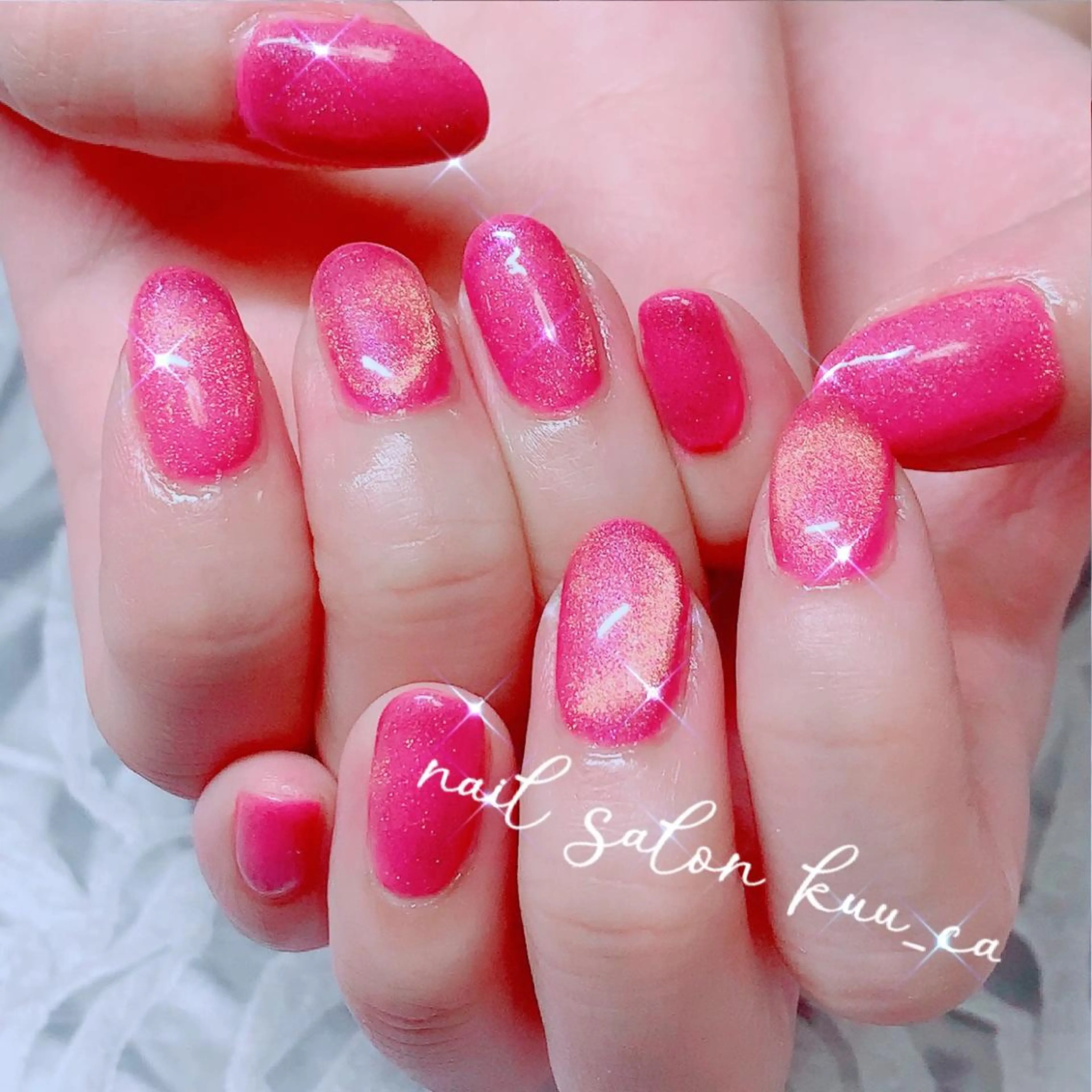 ネイル マグネットネイル ビー玉ネイル nail salon kuu_caのネイルデザイン