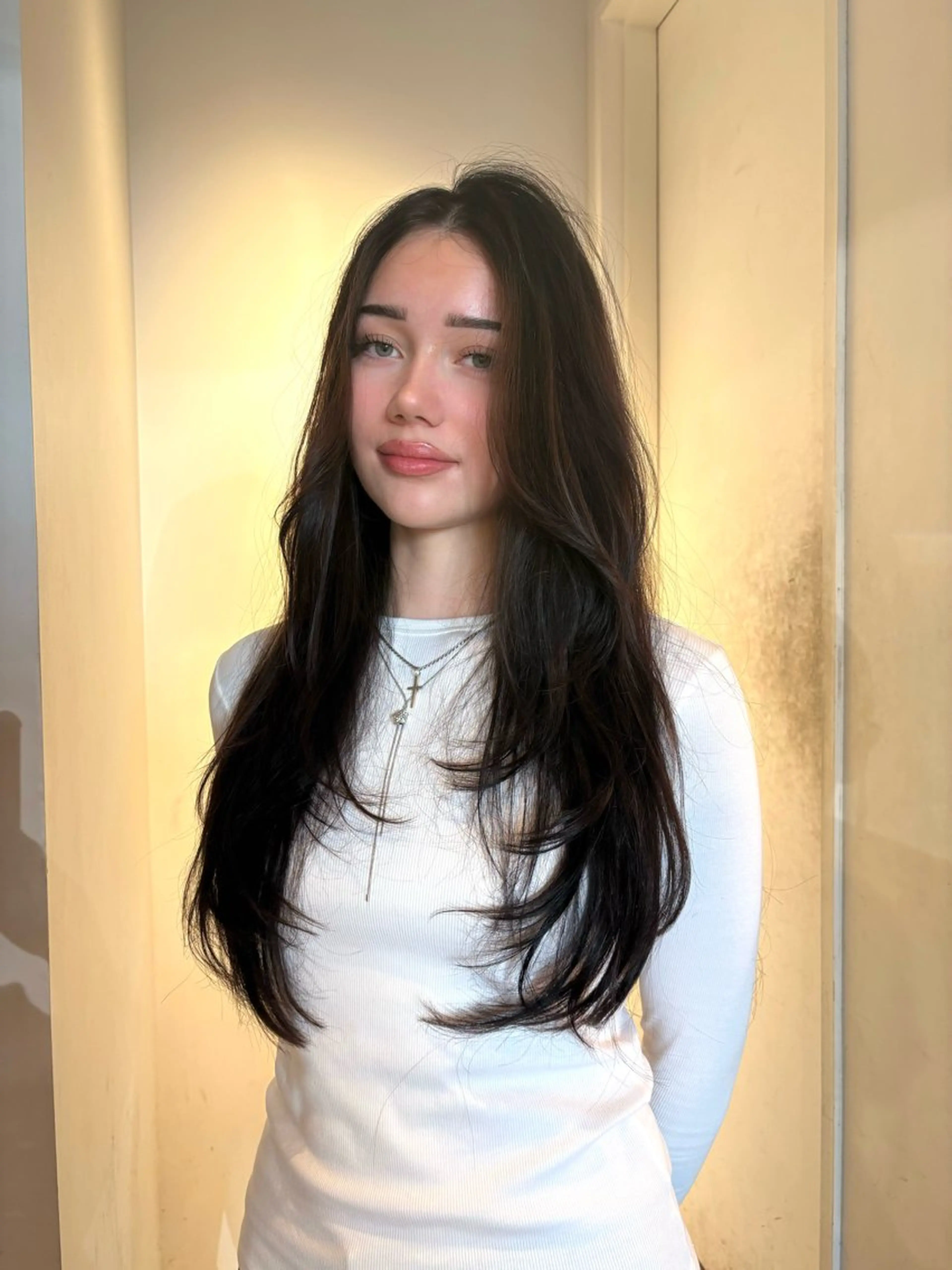 ロング レイヤーカット ナチュラル/透明感/ ナツミのヘアスタイル