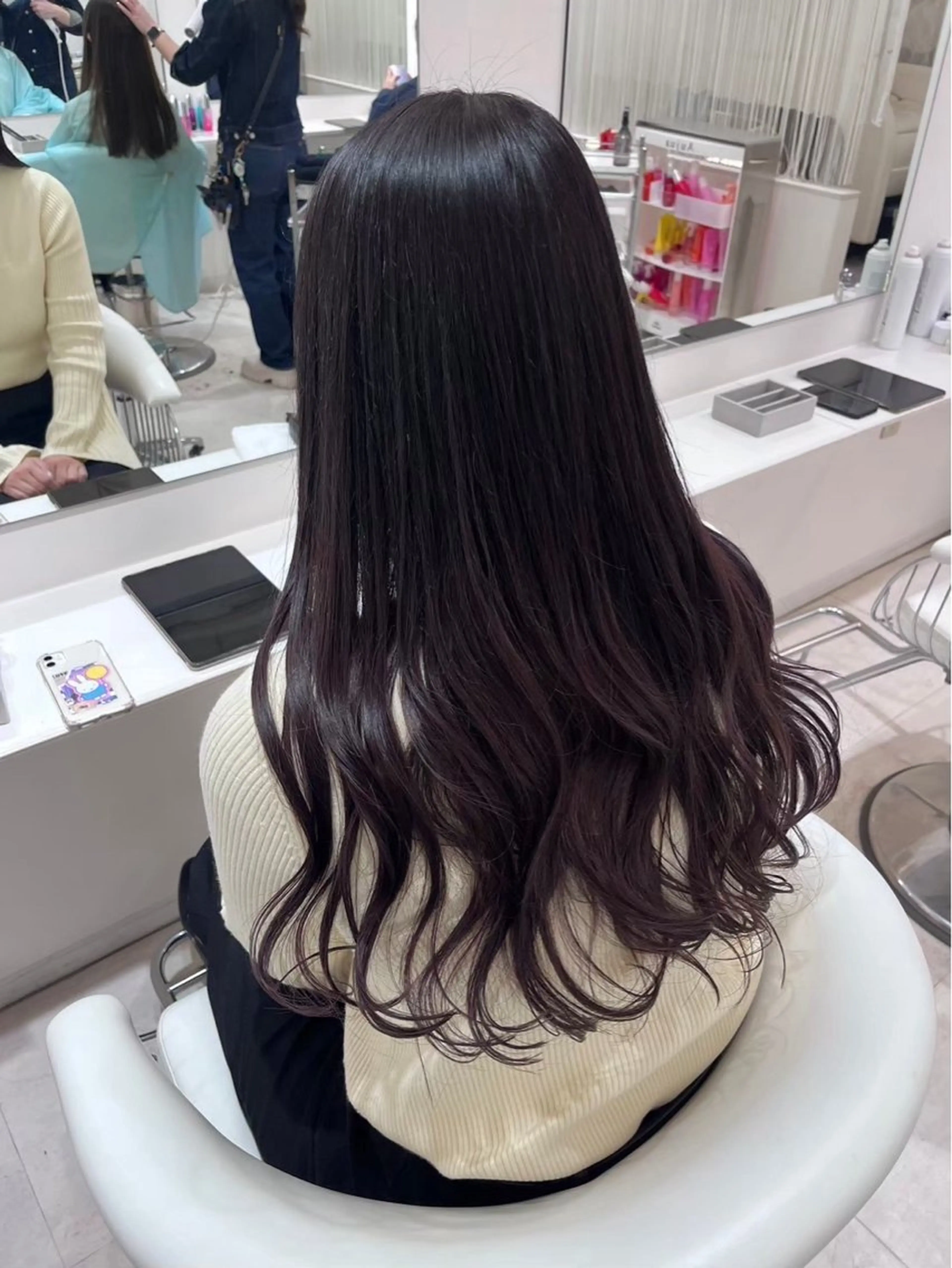 ロング カラー ParveMix 楠本結菜のヘアスタイル