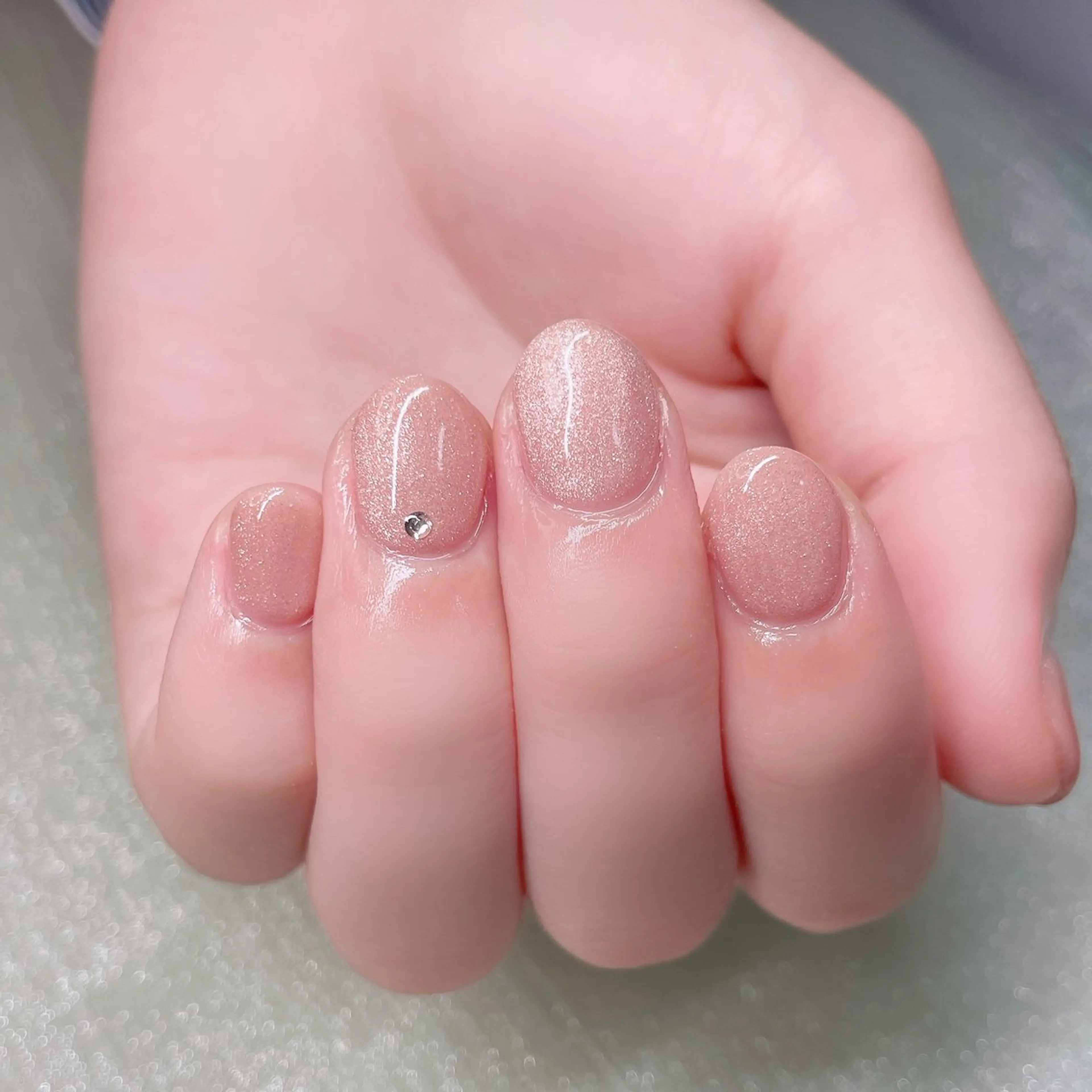 ネイル 長さ出し ストーンネイル ハンドネイル Nailist SUZU所属・Nailist suzuのネイルデザイン