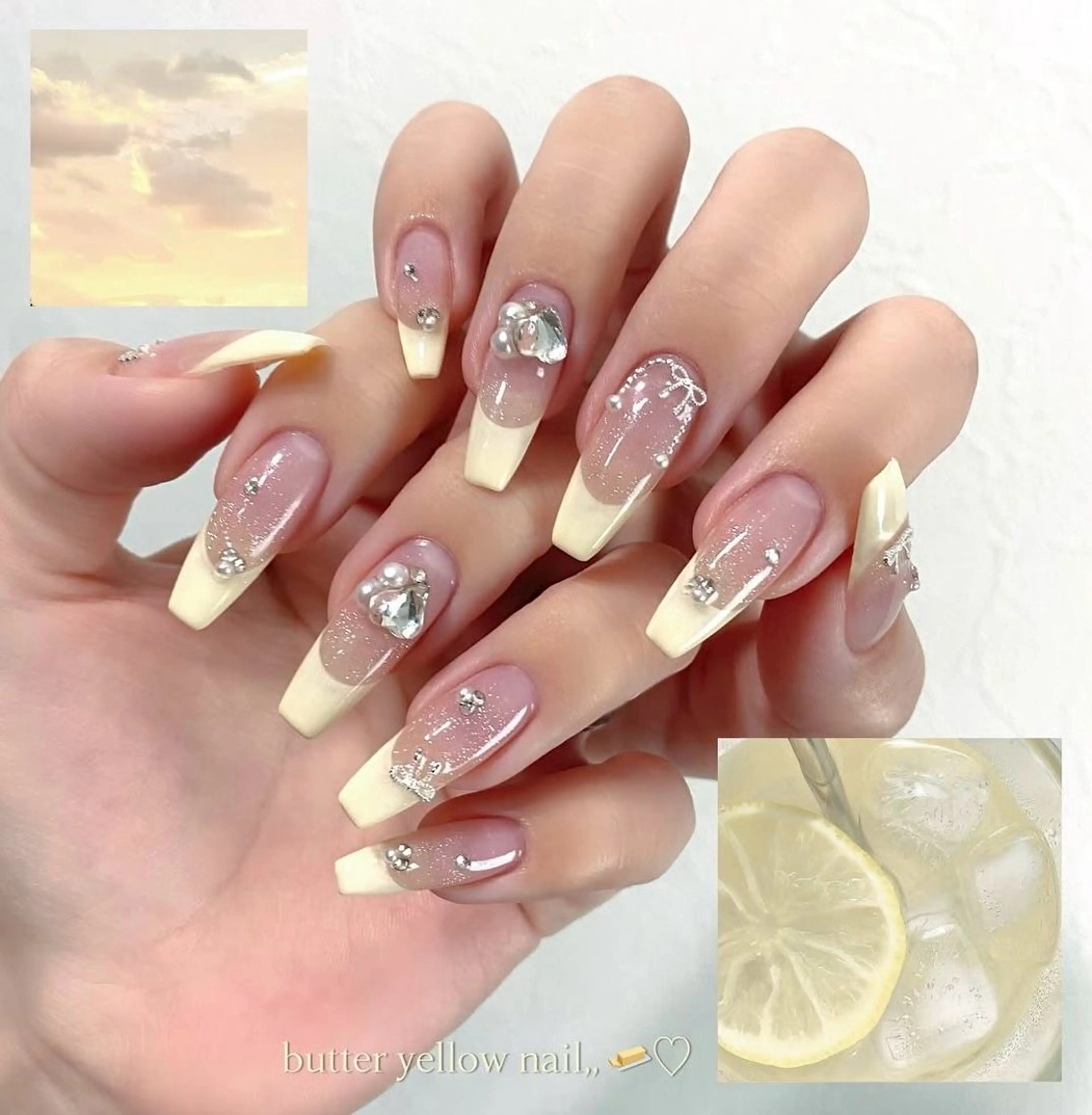 ネイル フレンチネイル キラキラネイル 韓国ネイル シンプルネイル ワンホンネイル ハンドネイル MEI Nailのネイルデザイン