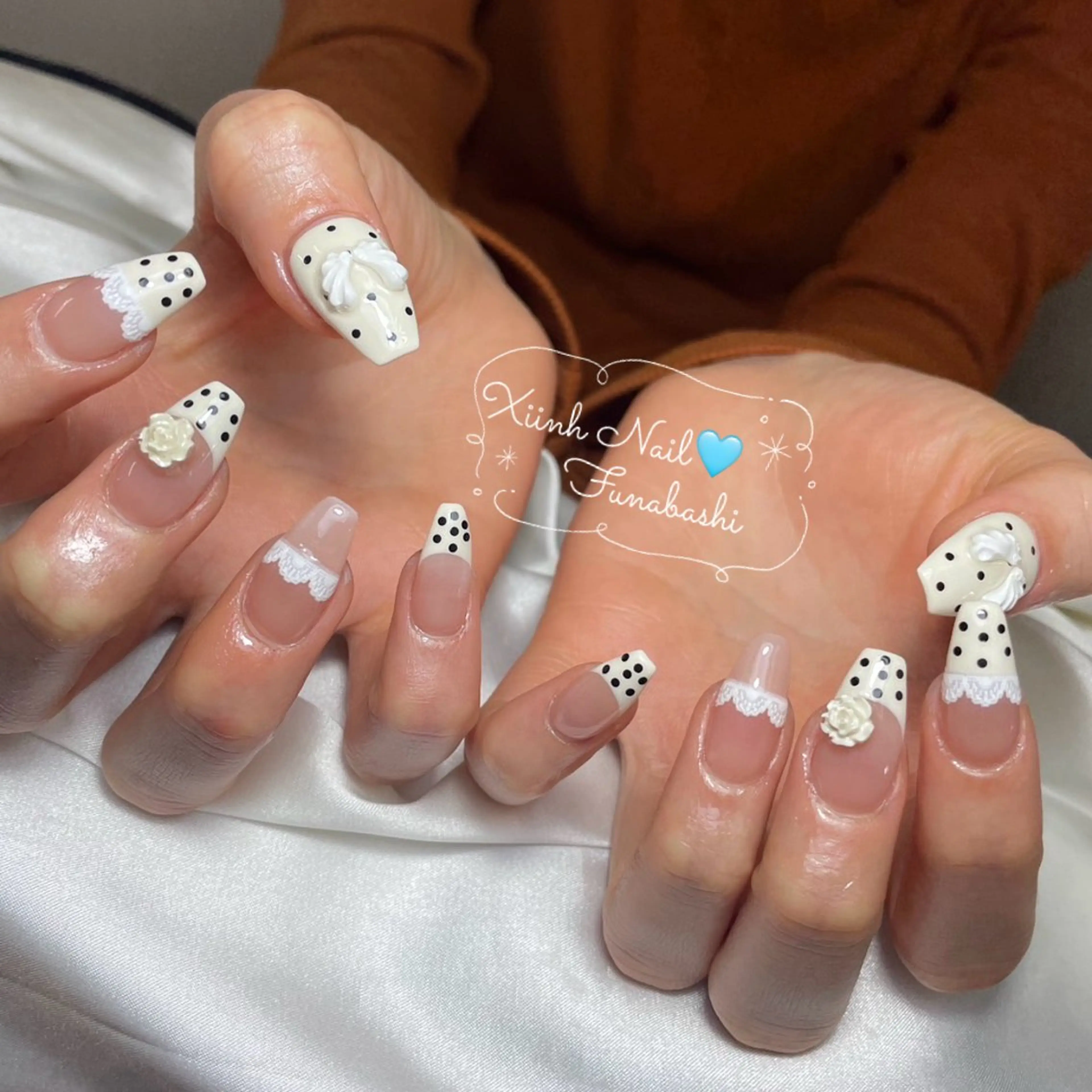 ネイル チークネイル 桜ネイル 長さ出し フットネイル ジェルネイル ハンドネイル XIINH NAIL SALONのネイルデザイン