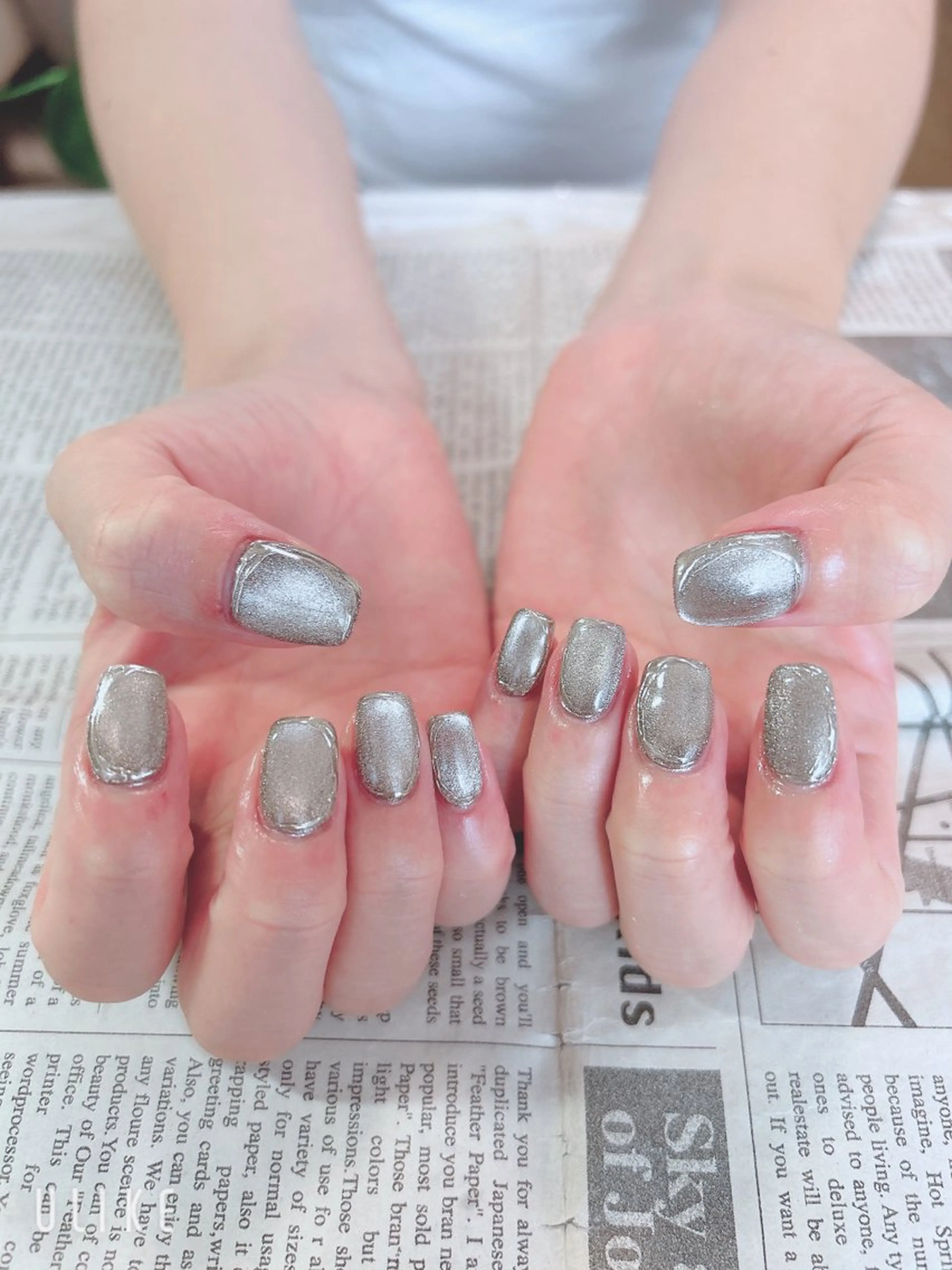 ネイル ミラーネイル ハンドネイル ハンドケア 森山 舞のネイルデザイン