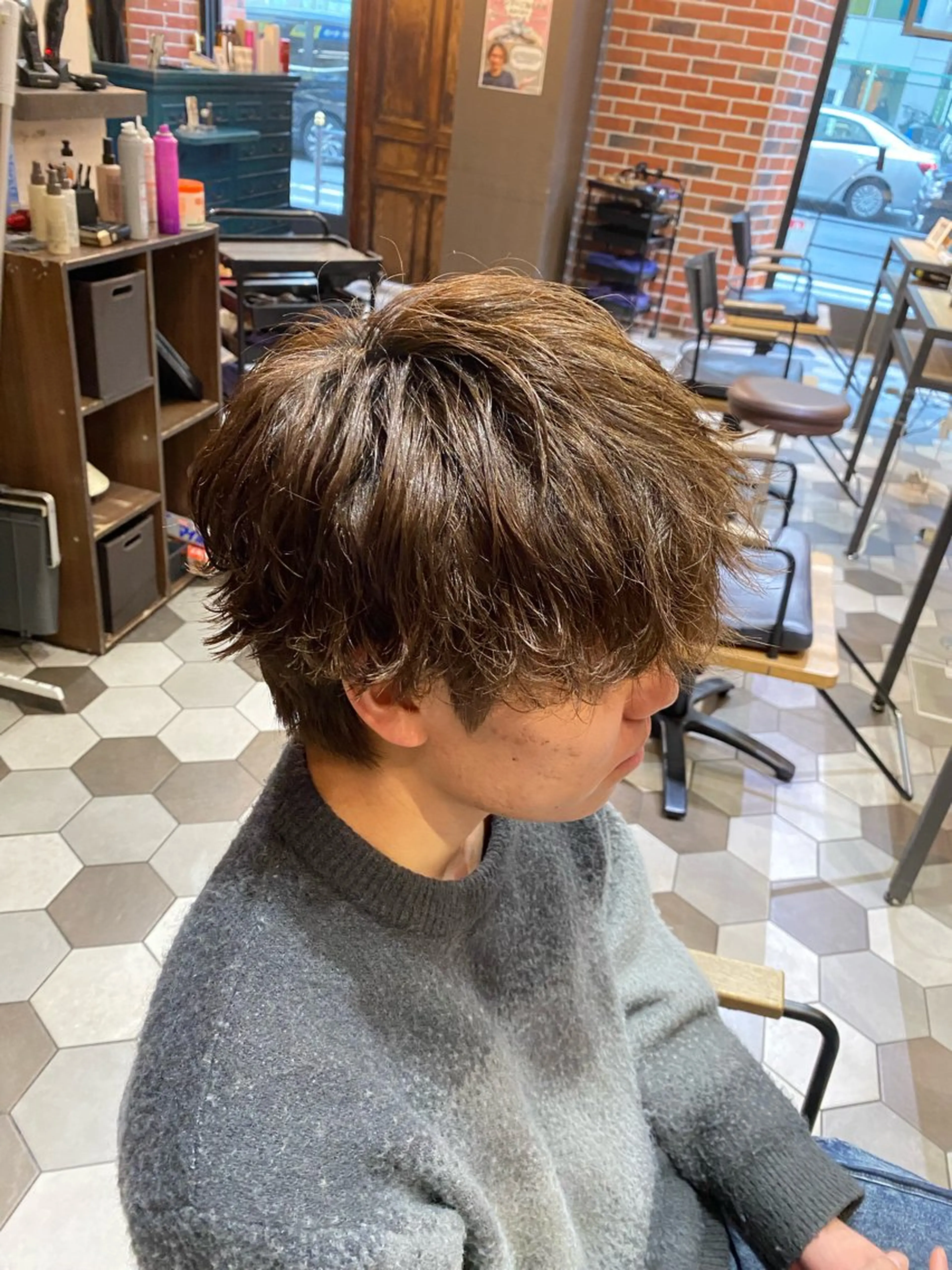 ショート パーマ メンズ メンズパーマ 江﨑 翔のヘアスタイル
