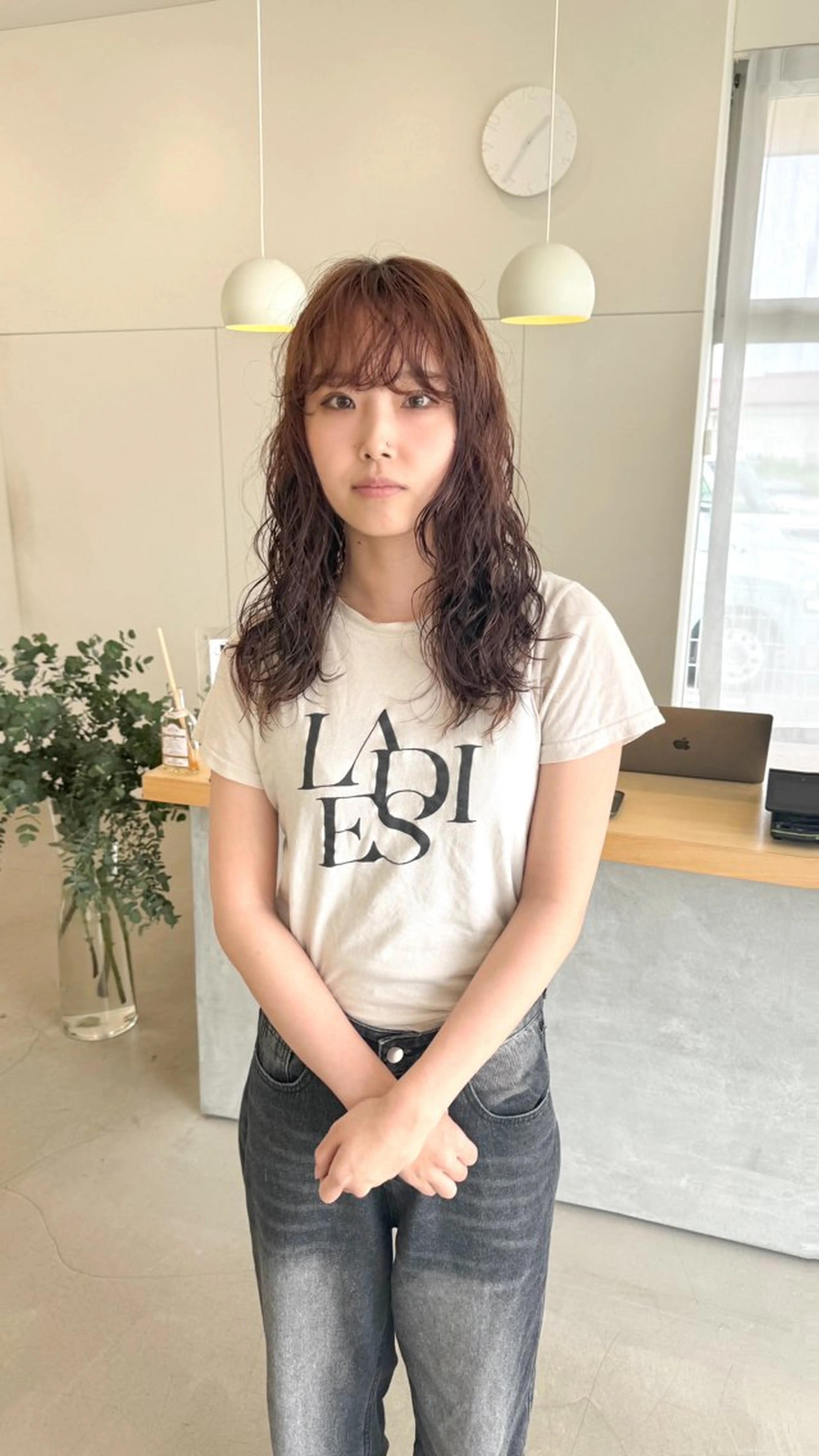 セミロング パーマ カット パーマ つくばUtooe's 副店長　寺沢颯のヘアスタイル