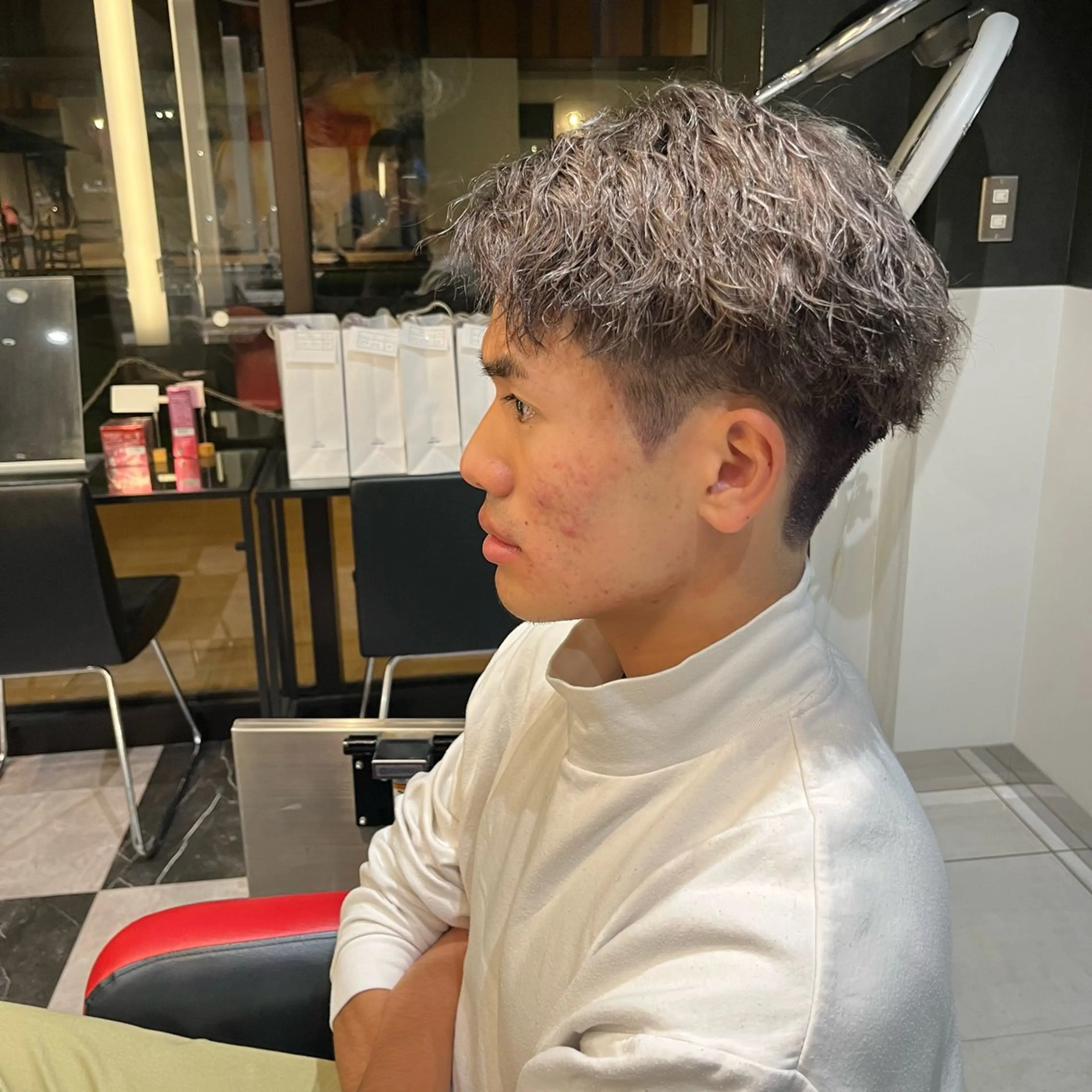 パーマ メンズ カット パーマ ボブパーマ/レイヤー カット/KINAMIのヘアスタイル