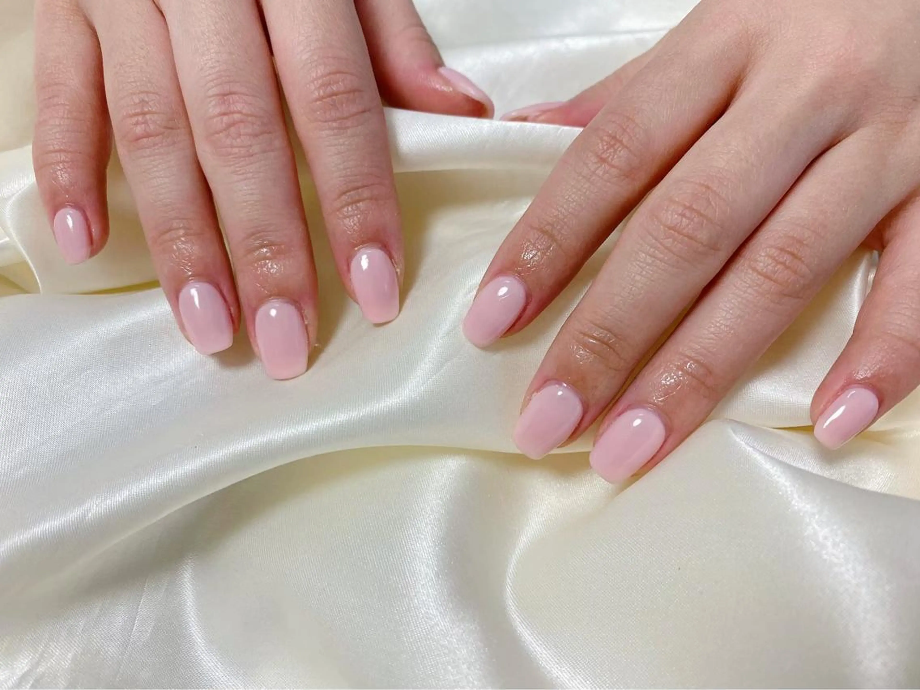 ネイル ワンカラーネイル ピンク ハンドネイル Mogu nail 二子玉川のネイルデザイン