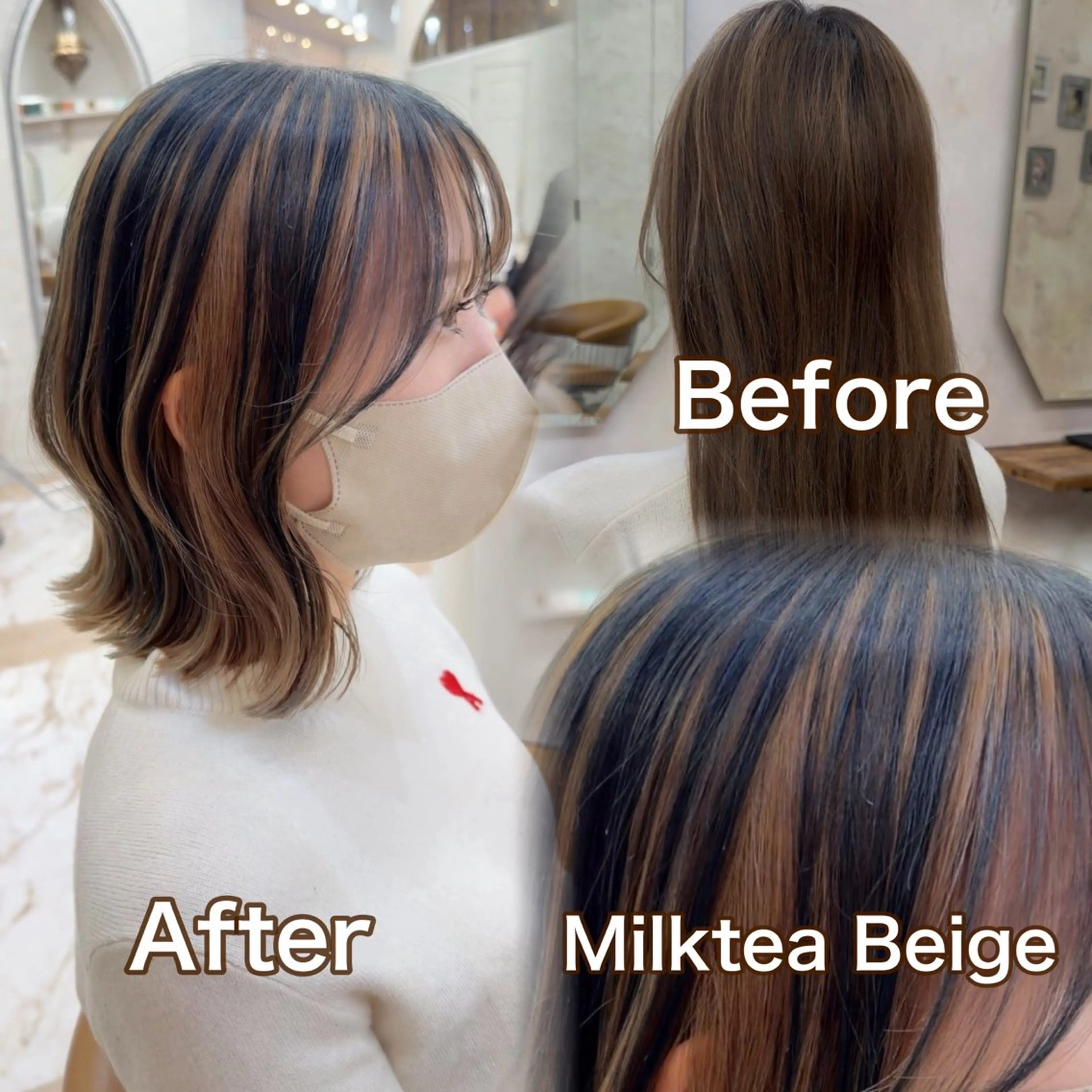 ショート カラー カット ヘアカラー トリートメント ダブルカラー/ 髪質改善/ハクのヘアスタイル