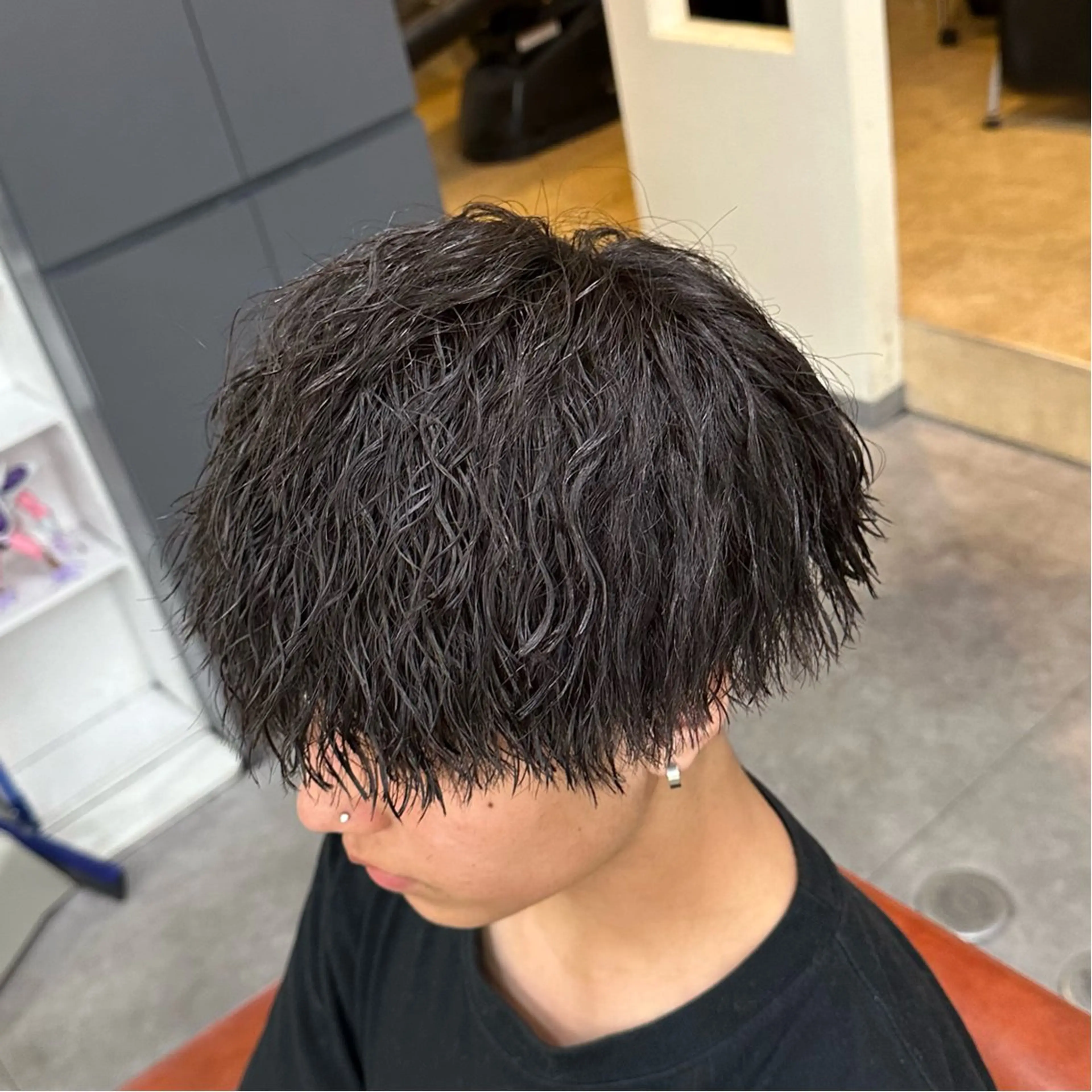 パーマ ヘアアレンジ メンズ カット パーマ 梅田/メンズパーマ /短髪/田中崇奨のヘアスタイル