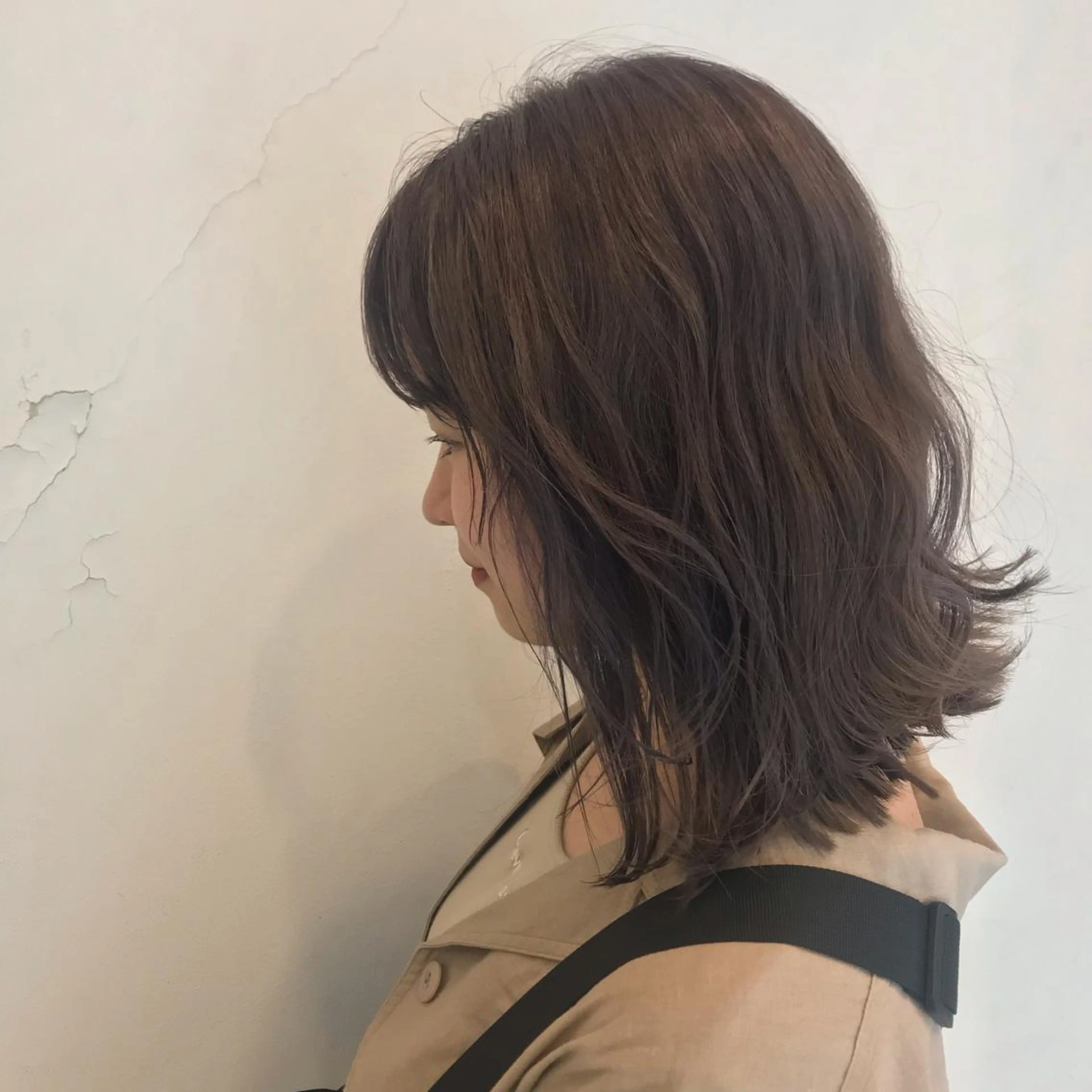 ミディアム カラー 似合わせカットカラー ♡佐藤捺美のヘアスタイル