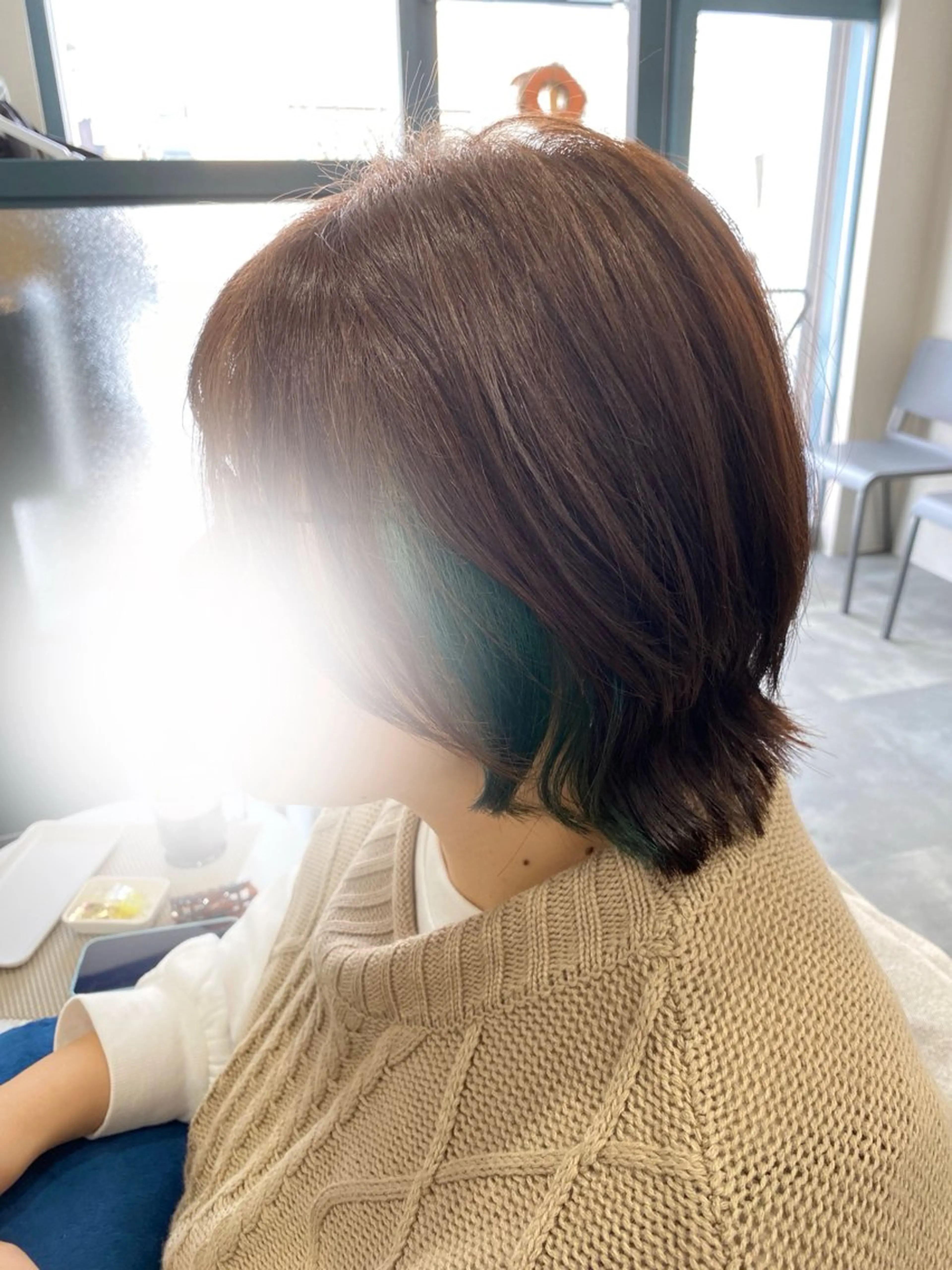 カラー ブルーカラー イヤリングカラー 【coco.】hair所属・カジカワサキ/髪質 改善/クロスパーマのヘアスタイル