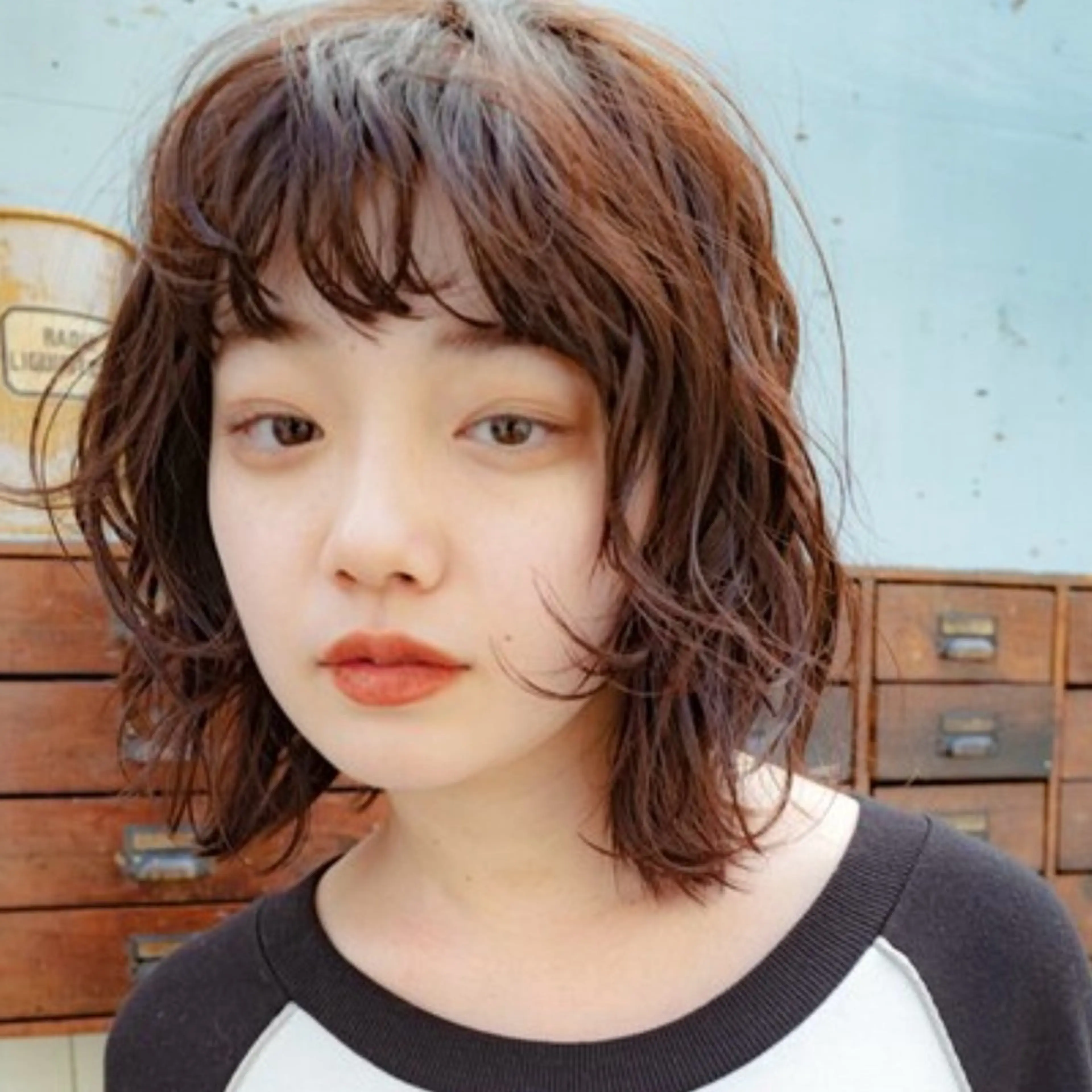 ミディアム ハイトーン/ボブ/ ハイライト💫涼介のヘアスタイル