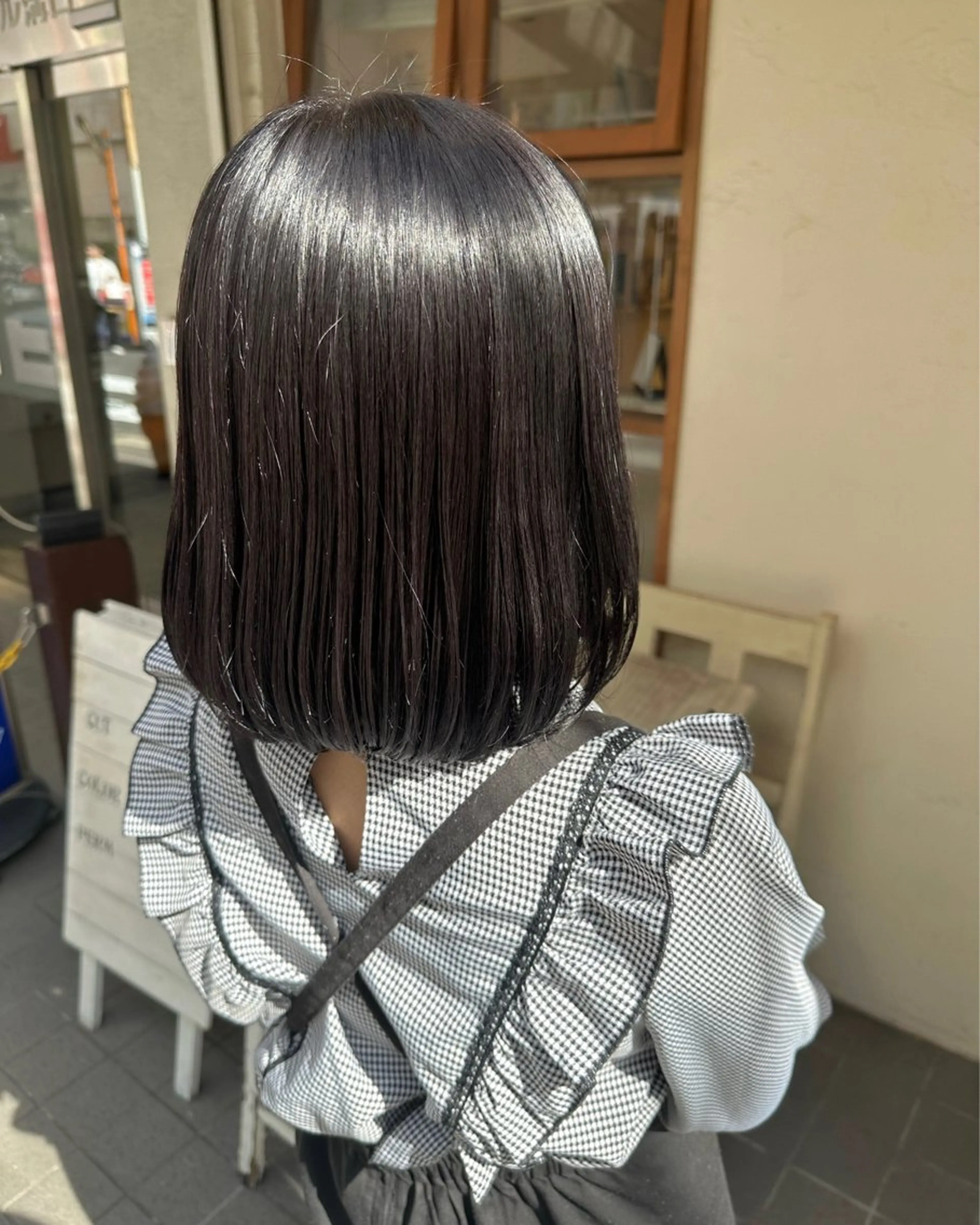 ミディアム カラー 透明感カラー/ボブ /佐藤伶のヘアスタイル