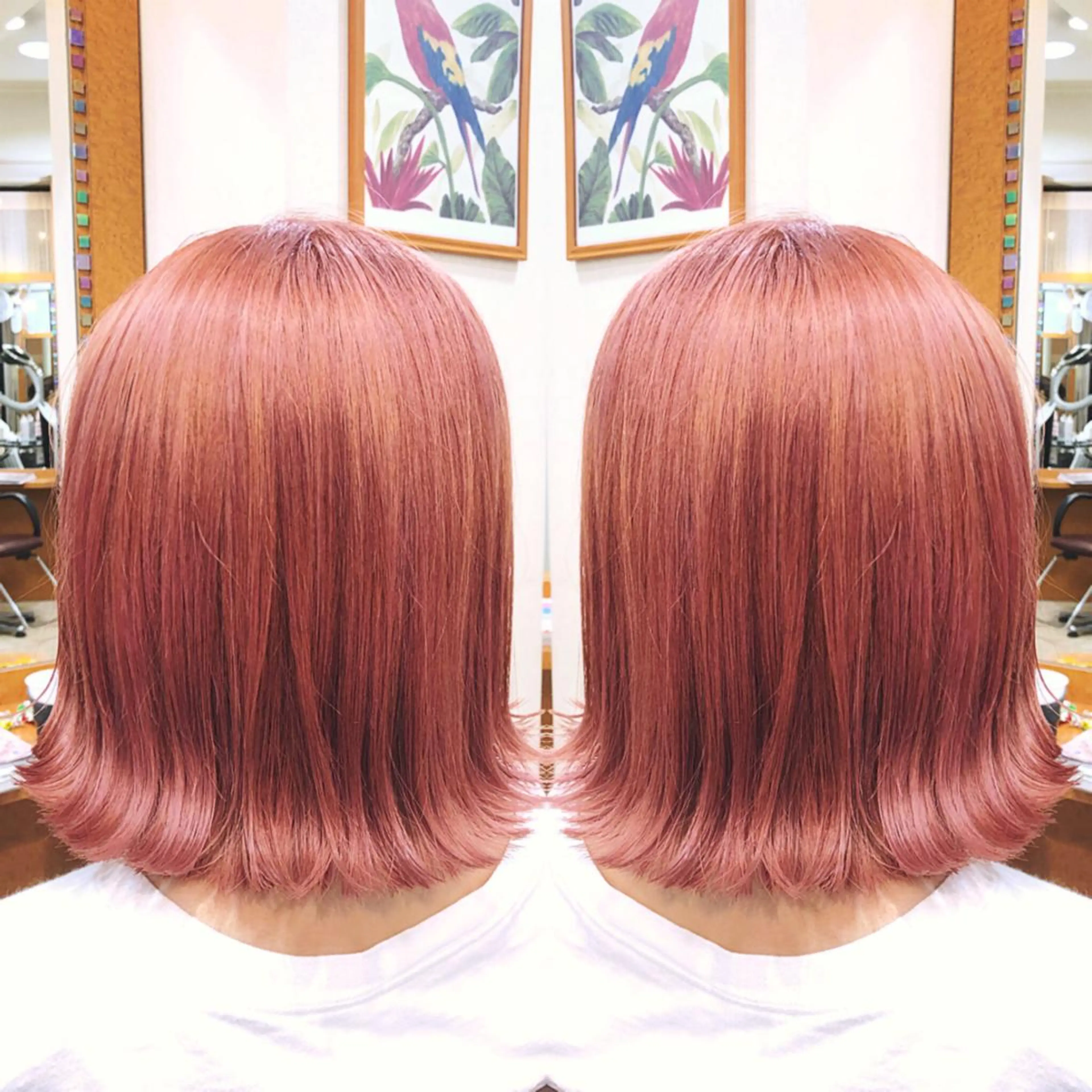 ミディアム ヘアカラー ヘアセット 韓国ヘア🤍髪質改善 🇰🇷AKANEのヘアスタイル