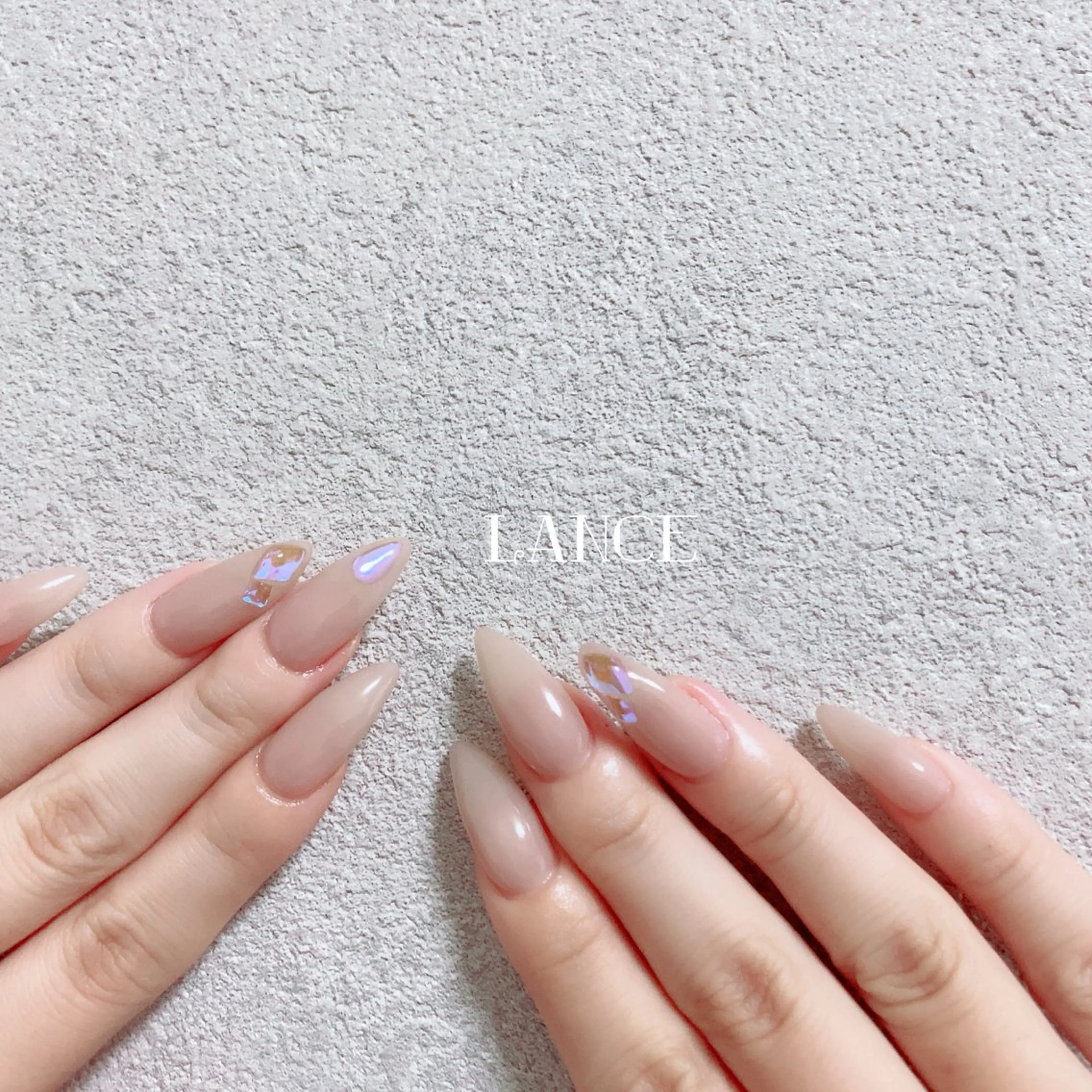 ネイル オーロラネイル フレンチネイル グラデーション キラキラネイル 韓国ネイル Lance nailのネイルデザイン