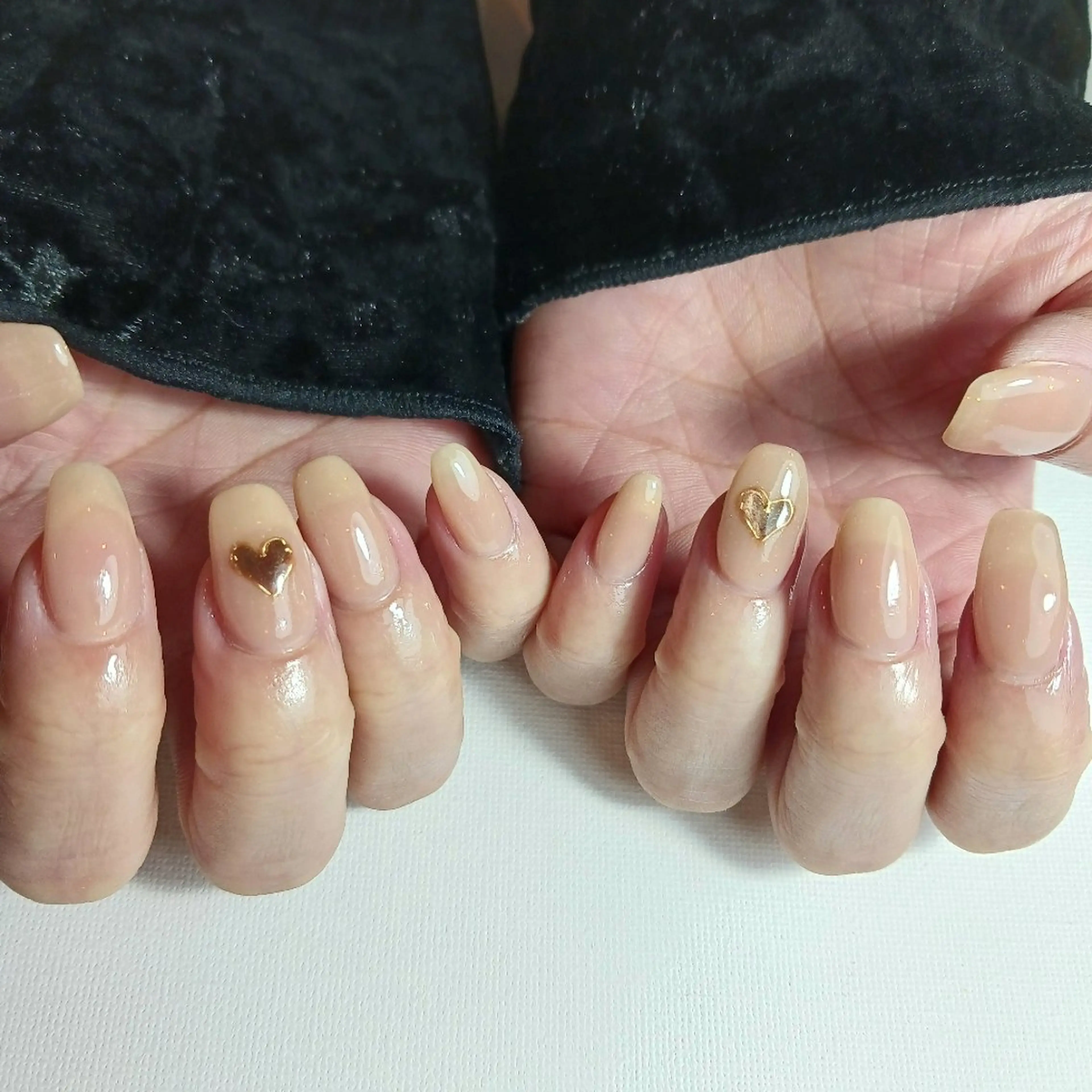 ネイル ジェルネイル ハート マグネットネイル 持ち込み シンプルネイル ハンドネイル owlnail /持込みデザイン専門のネイルデザイン