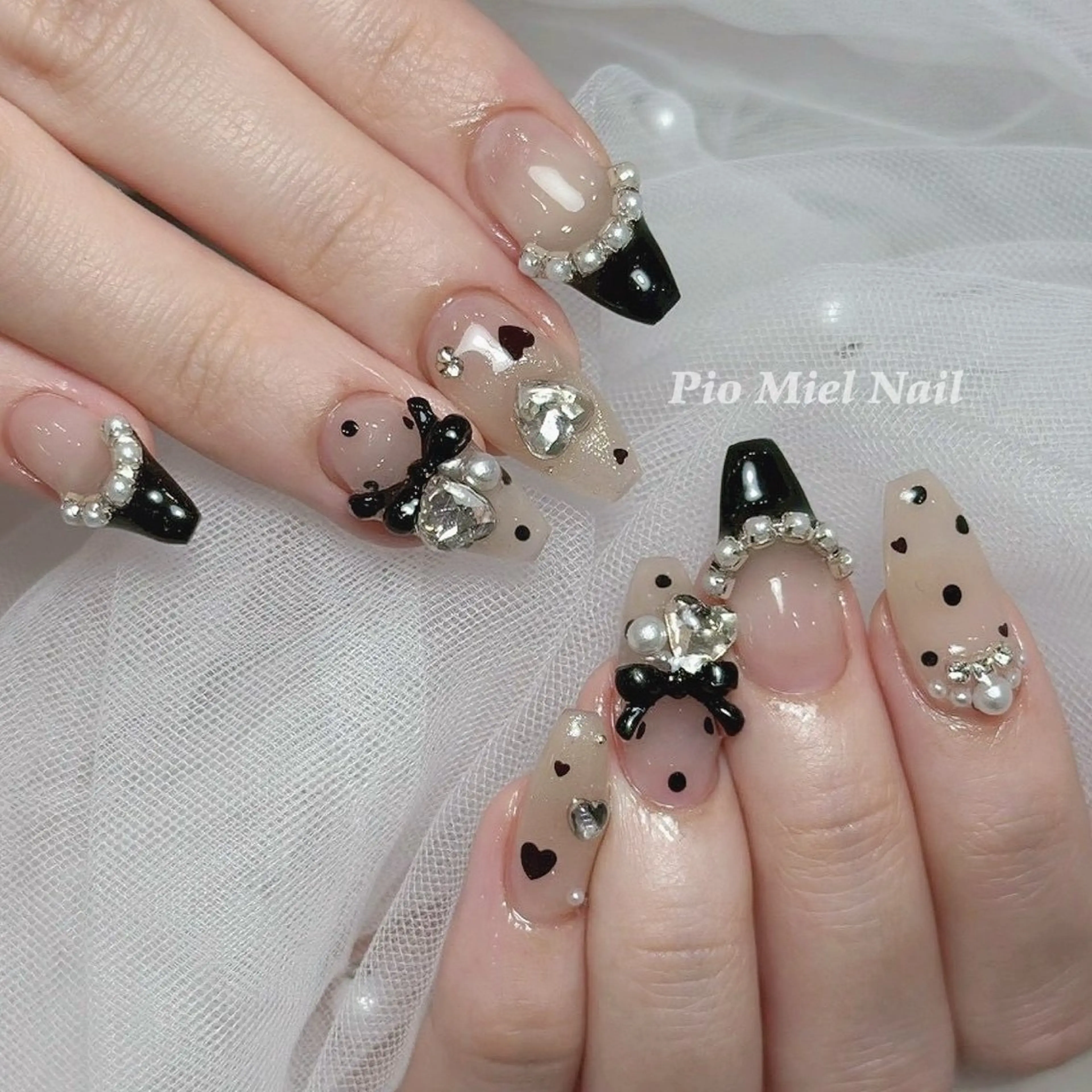 ネイル ハンドネイル HANA 長さだしのネイルデザイン