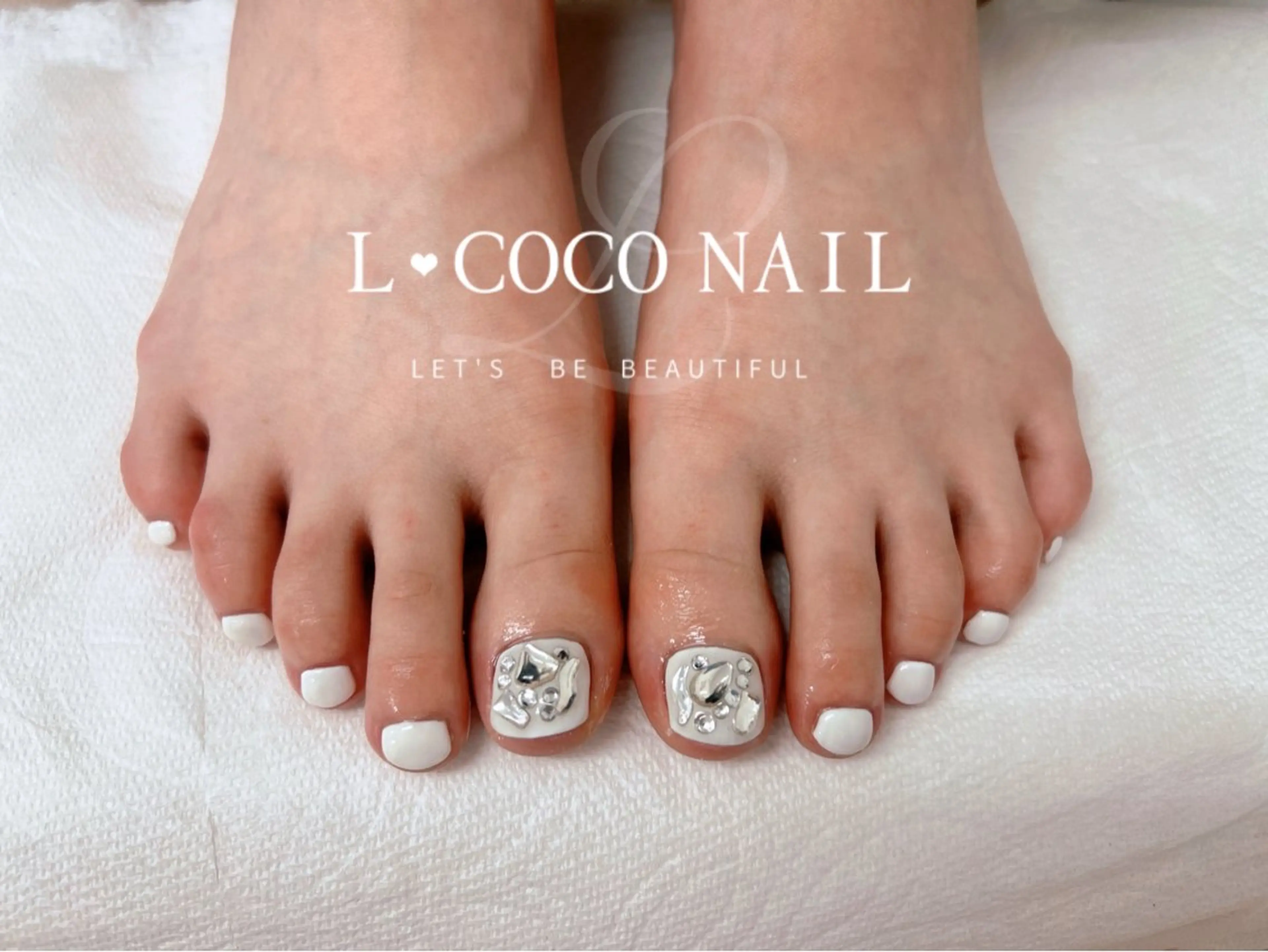 ネイル フットネイル キラキラネイル L·COCO   Nail所属・L♡ COCO  nailのネイルデザイン