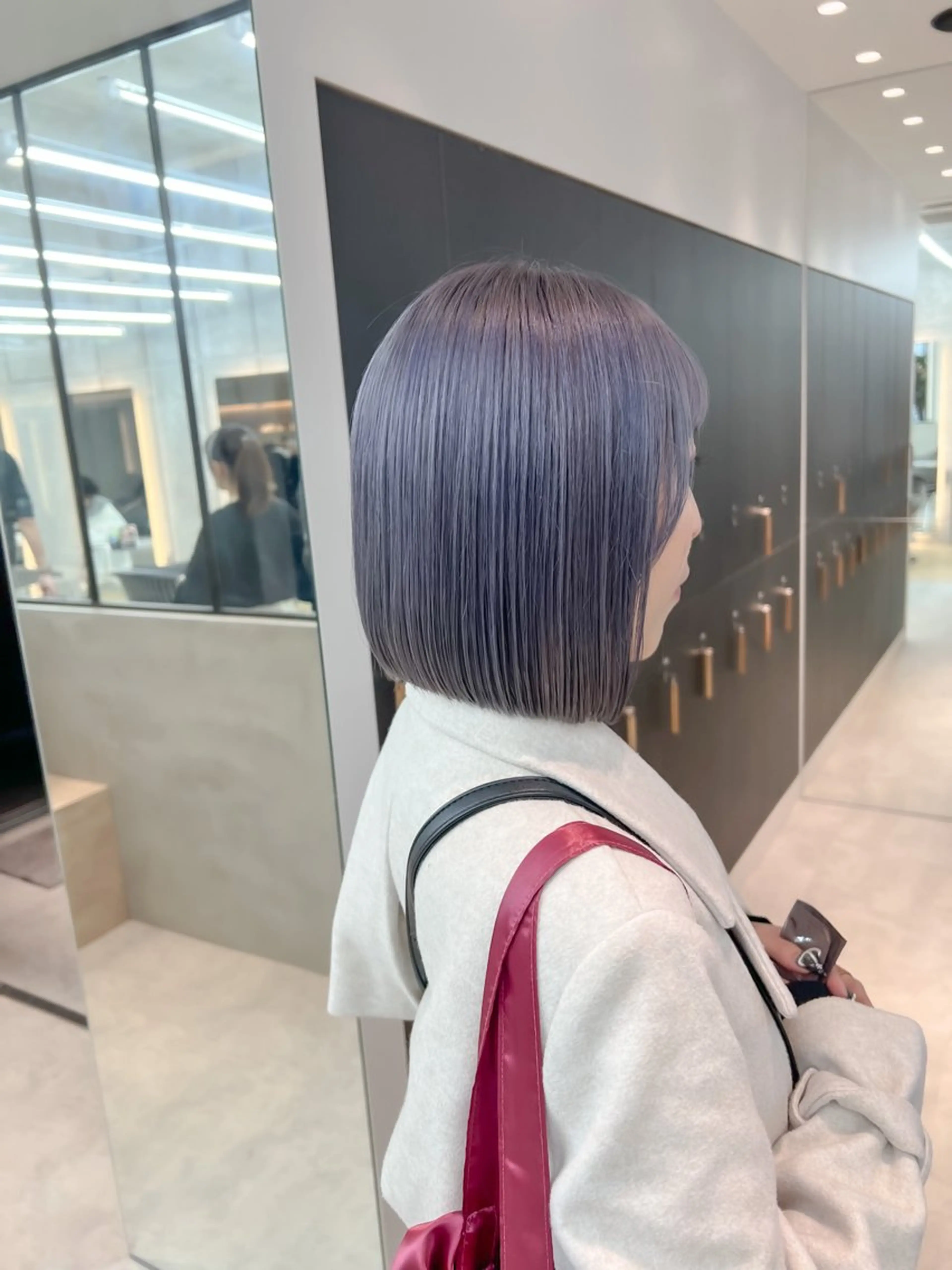 ミディアム カット ヘアカラー トリートメント ボブ/縮毛矯正 髪質改善/もえるのヘアスタイル