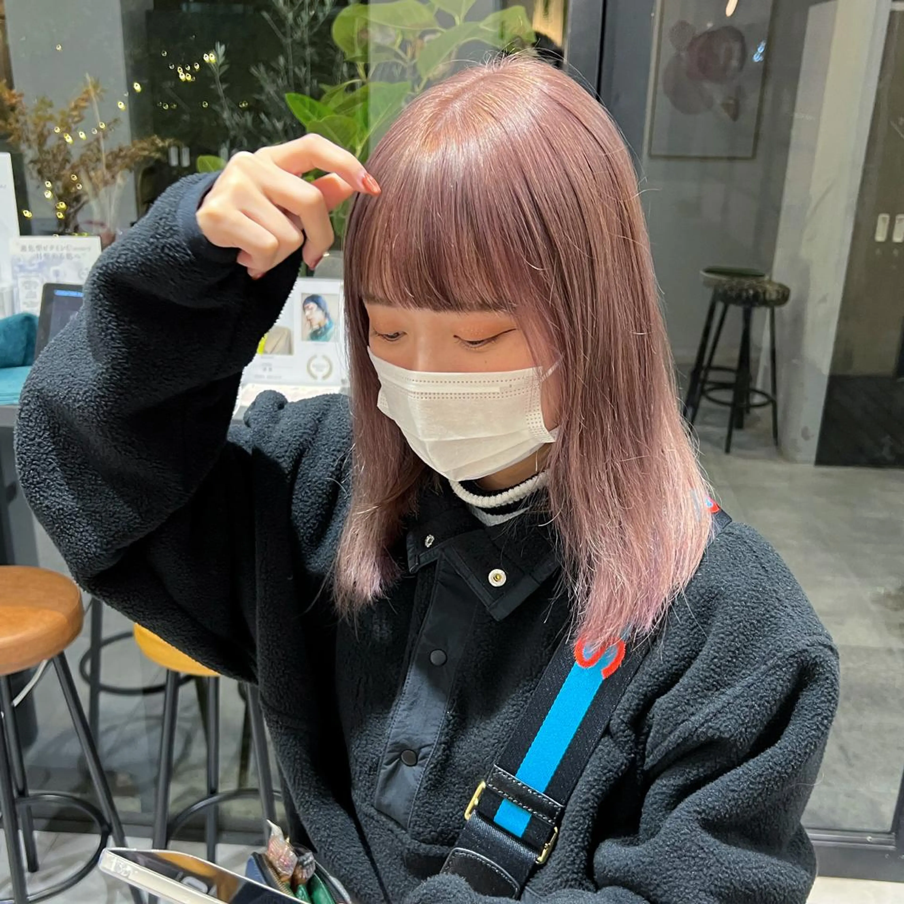 ミディアム i.osaka所属・たつ/レイヤーカット 顔周り/髪質改善のヘアスタイル